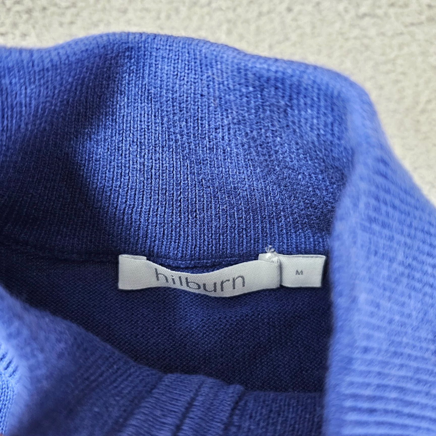 Vintage J. Hilburn Mock Neck Pullover Sweater Mens M Blue 100% Cotton Knit 1/4 Zip Size US M / EU 48-50 / 2 - 4 Thumbnail