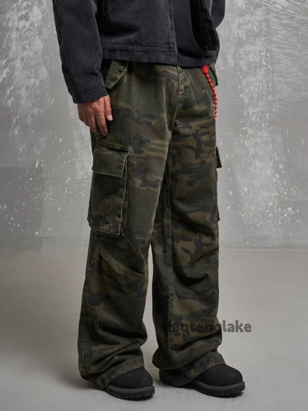 Designer × Vintage washed faded camo loose baggy military cargo pants Size US 32 / EU 48 - 9 Thumbnail