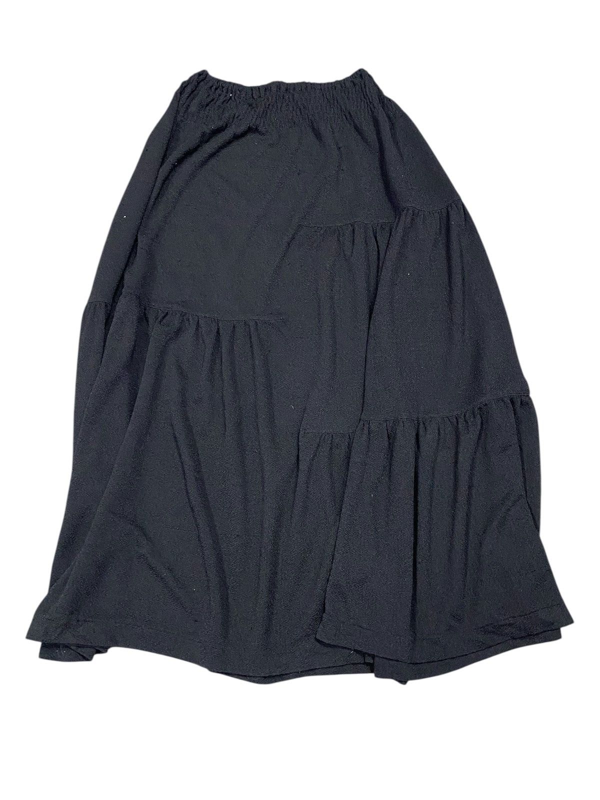 Issey Miyake Vintage ISSEY MIYAKE JAPAN. BLACK POLY GATHER FLARE SKIRT Size 23" - 4 Thumbnail