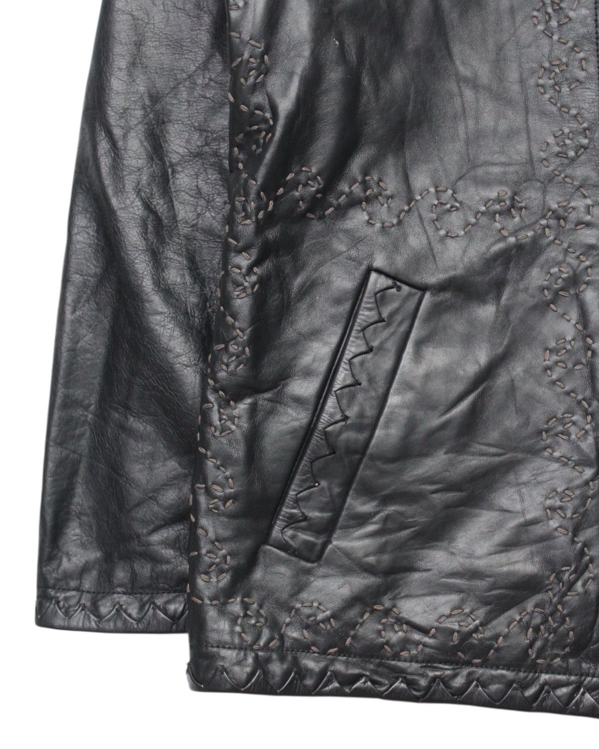 Alberta Ferretti 1990S PHILOSOPHY DI ALBERTA FERRETTI LEATHER HOODED COAT Size US L / EU 52-54 / 3 - 6 Thumbnail