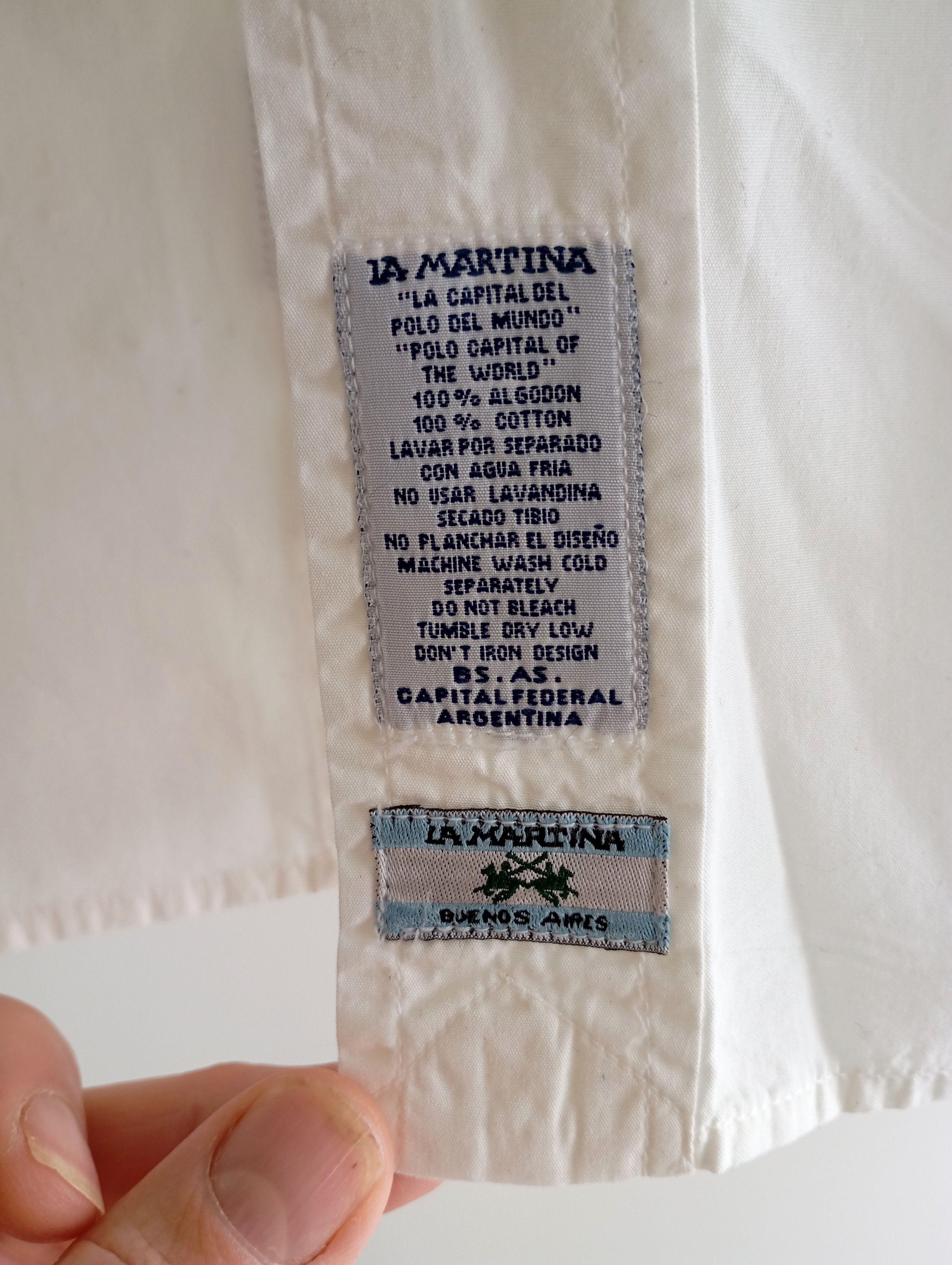 La Martina Vintage La Martina Chief Kief Spain Big Logo Shirt Size US XL / EU 56 / 4 - 13 Thumbnail