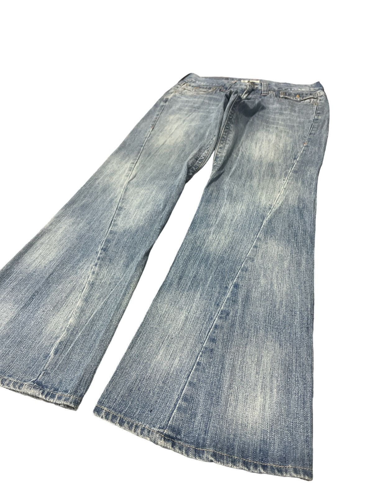 Japanese Brand × Vintage FLARED💥UNKNOWN TWIST DISTRESSED DENIM PANT Size US 32 / EU 48 - 4 Thumbnail