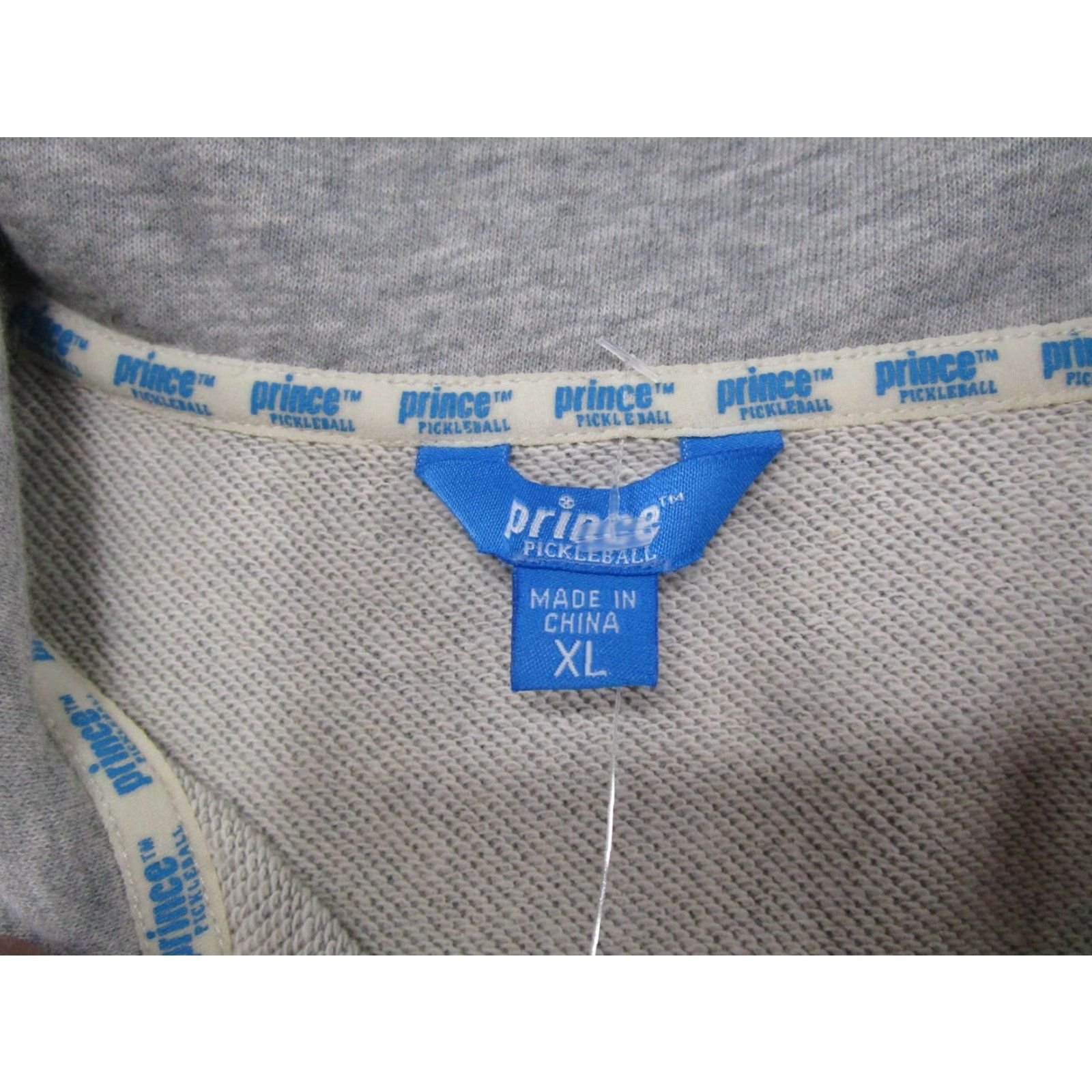 Prince Prince Sweatshirt Cropped Pullover 1/4 Zip Women XL Gray NWT Sports Activewear Long Sleeve Cotton Blend Polyester Size XL / US 12-14 / IT 48-50 - 3 Thumbnail