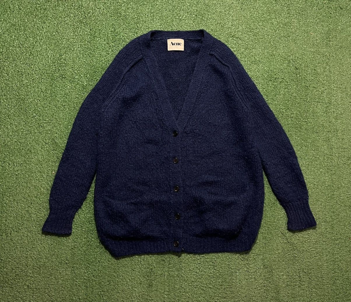 Acne Studios Acne Navy Cardigan Women Kid Mohair Wool Size S / US 4 / IT 40 - 1 Thumbnail