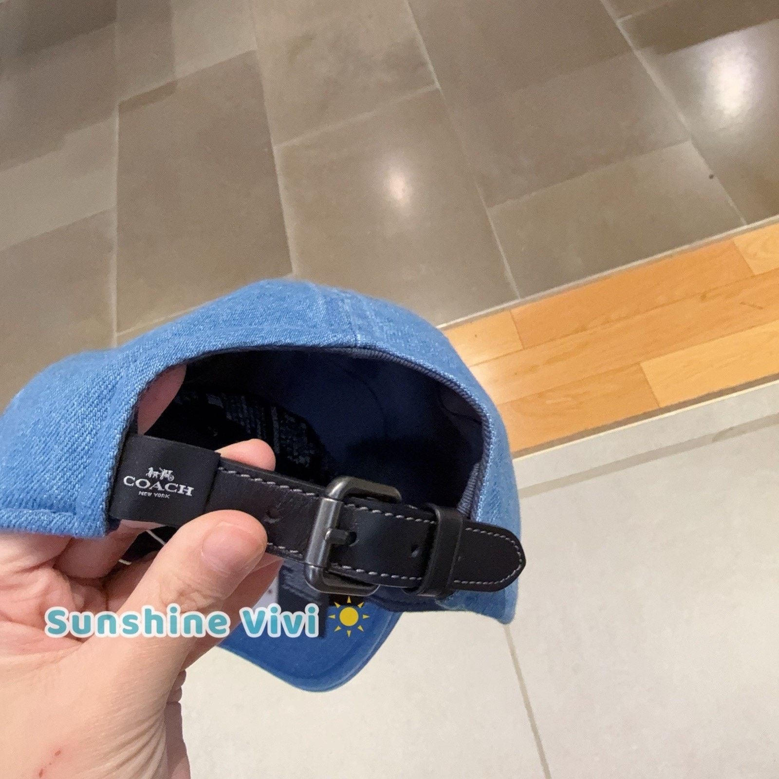 Coach NWT Coach Unisex Signature Patch Baseball Hat Indigo CCN89 Size ONE SIZE - 6 Thumbnail