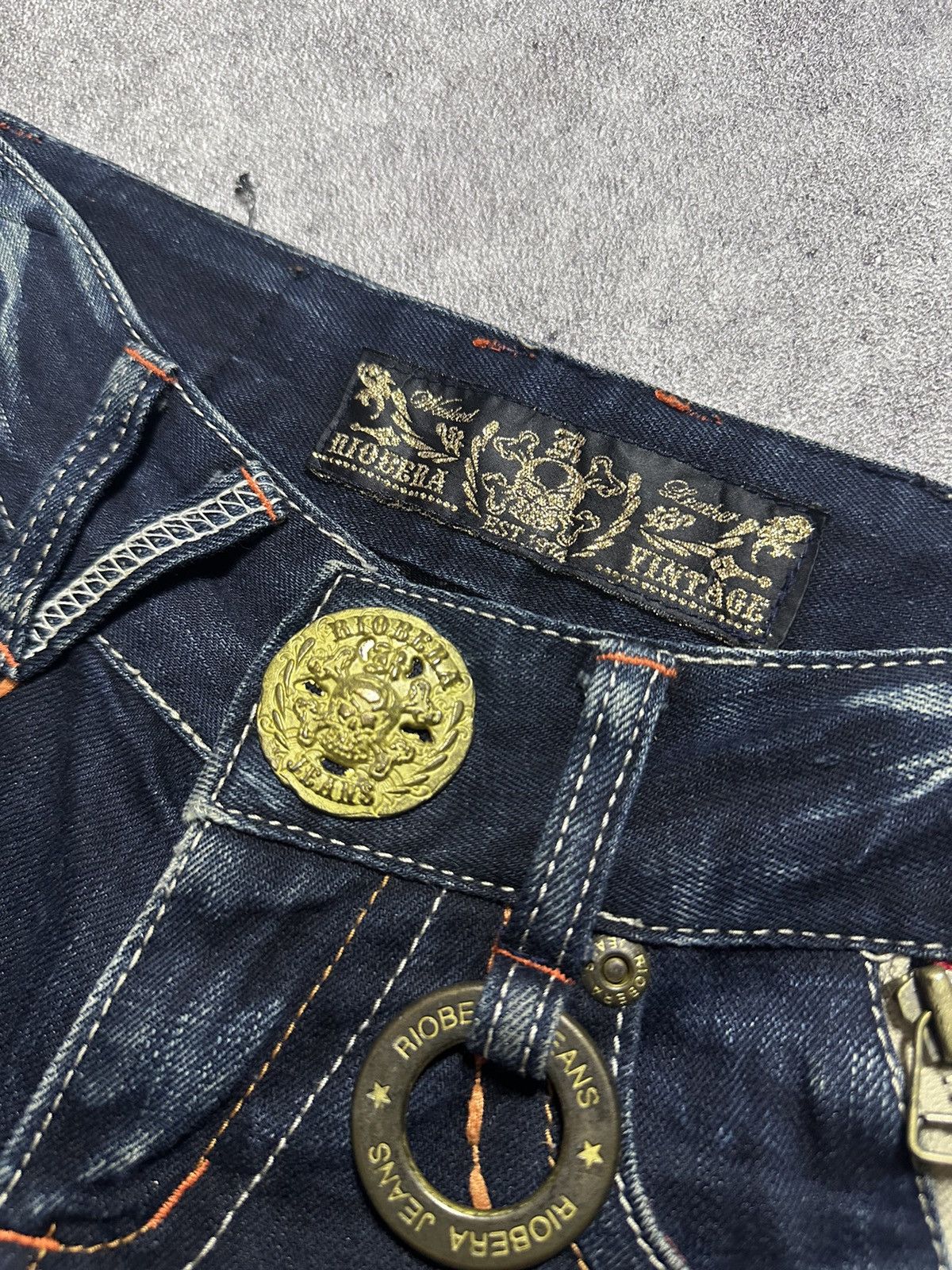 Japanese Brand Japanes Riobera Mudwash Flared Jeans Size US 27 - 8 Thumbnail