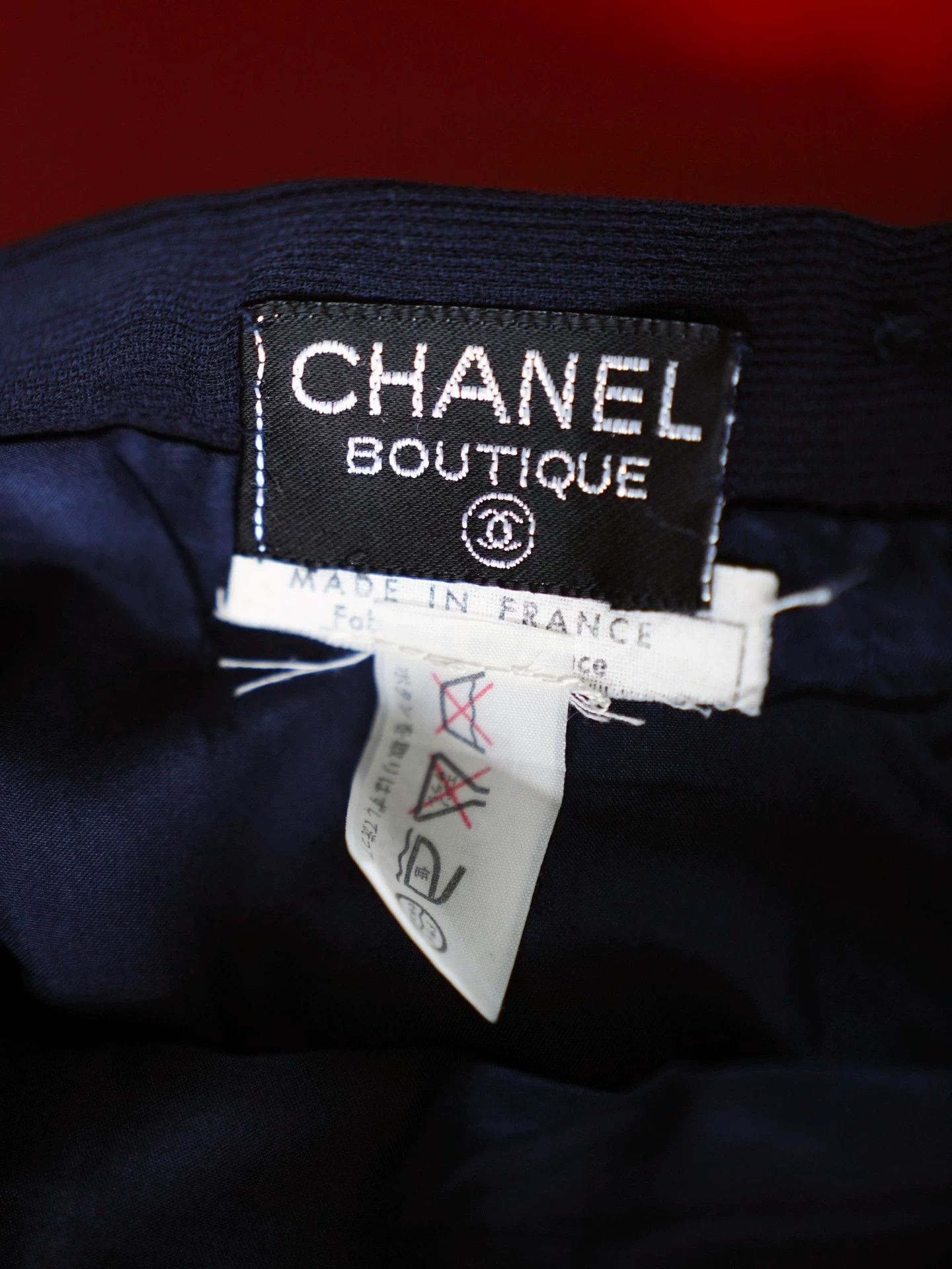 Chanel Chanel Vintage Navy Blue Wool Pleated Skirt Size M Size 27" / US 4 / IT 40 - 6 Thumbnail