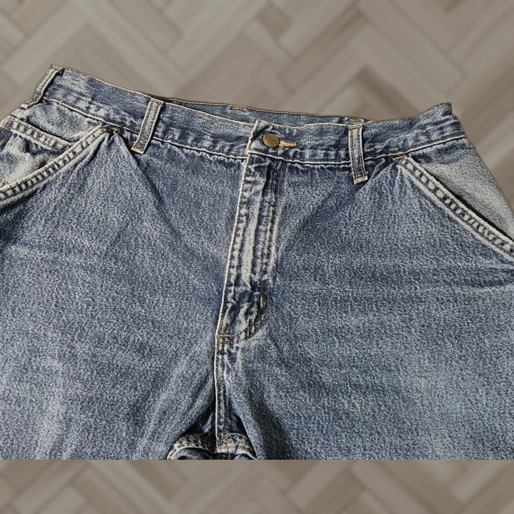Carhartt Carhartt Jeans Mens 34x28 Blue Denim Loose Original Fit B13 DPS Carpenter Work Jeans Relaxed Straight Mens Blue Denim Regular 34x28 Size US 34 / EU 50 - 1 Thumbnail