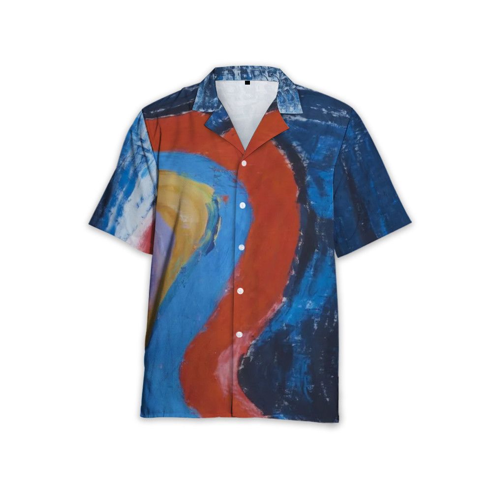 Designer Painterly-Print Short-Sleeve Shirt Size US XL / EU 56 / 4 - 3 Thumbnail