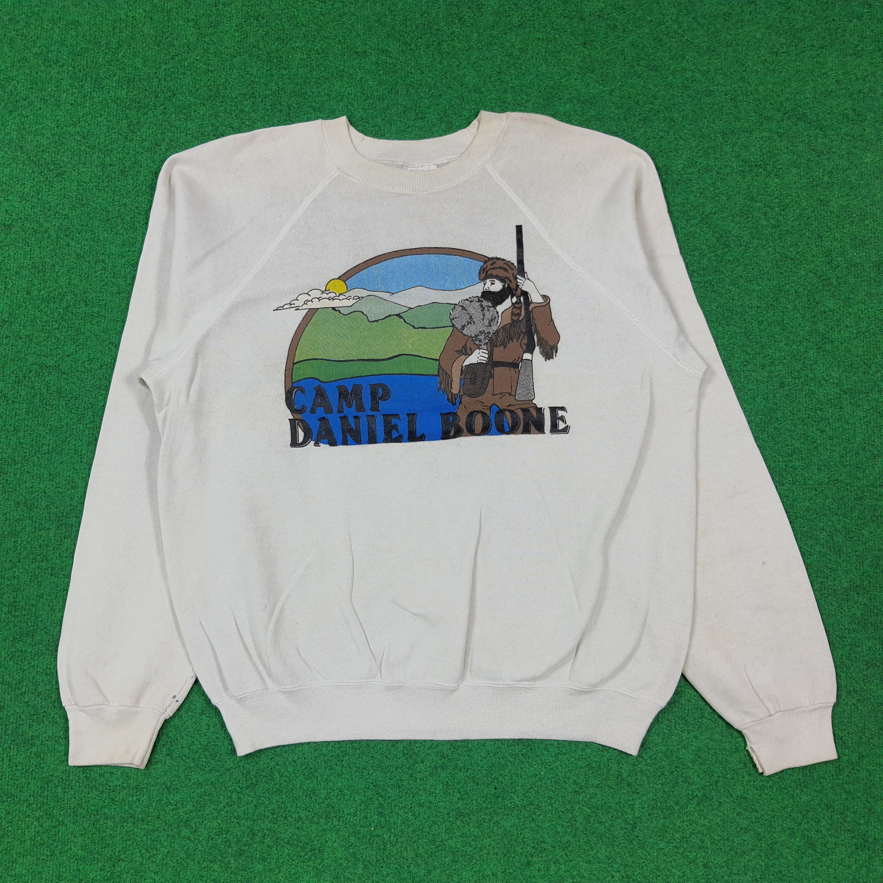 Hanes Vintage 90s Hanes Camp Daniel Boone Sweatshirt C286N13 Size US L / EU 52-54 / 3 - 1 Thumbnail