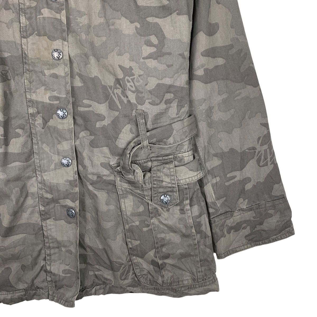 Japanese Brand ROXY Embroidery Small Logo Camo Belted Jacket #0302-C14 Size L / US 10 / IT 46 - 5 Thumbnail