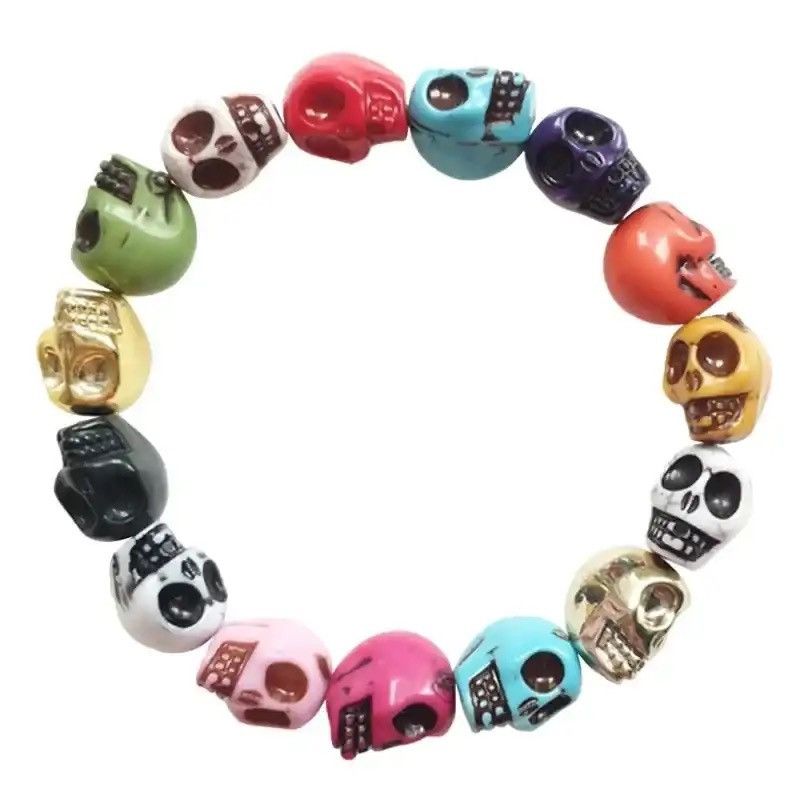 Jewelry Colorful Skull Bracelet Size ONE SIZE - 2 Thumbnail