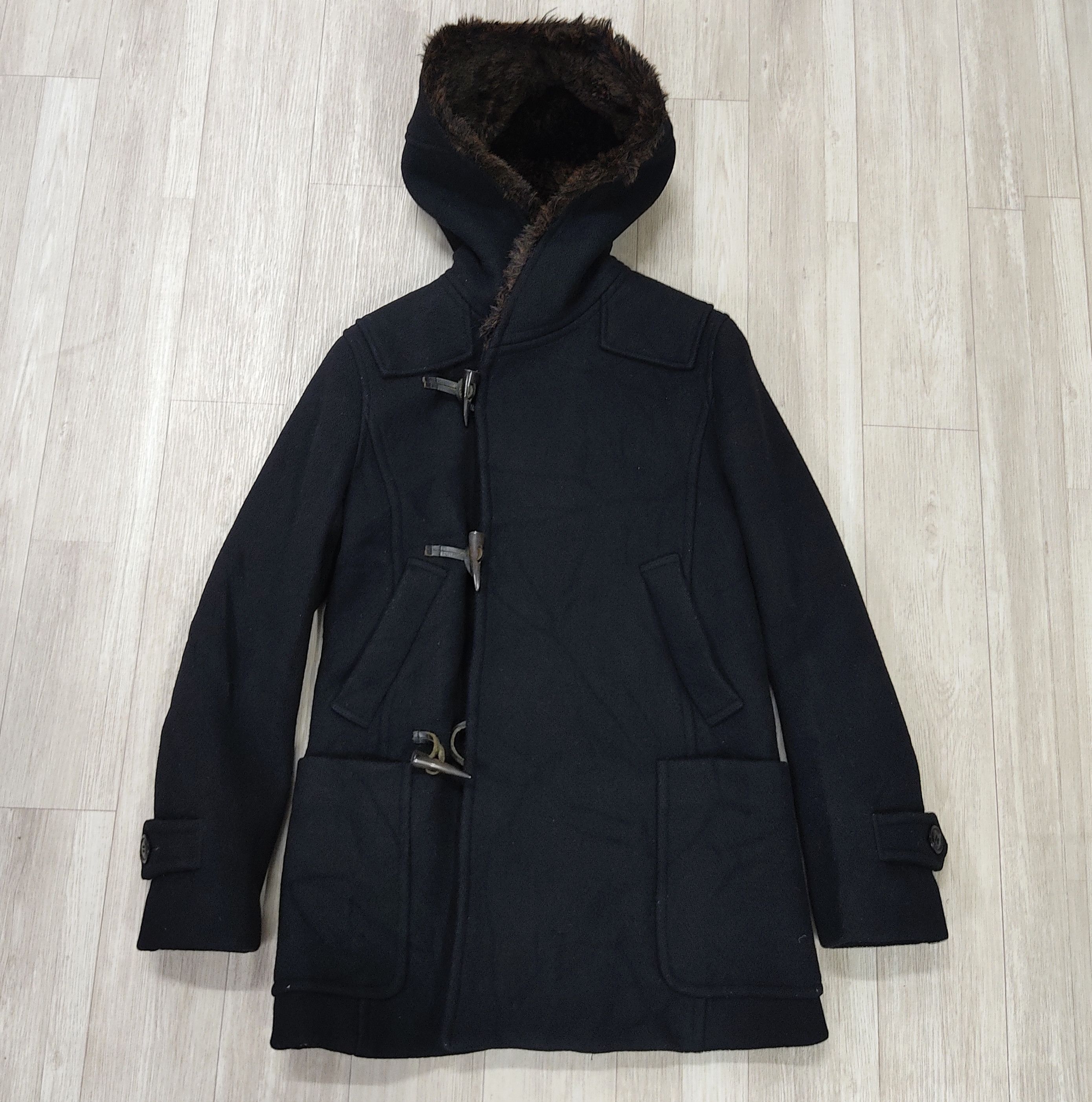 Beauty Beast SUNAO KUWAHARA Fur Hooded Wool Duffle Coat Size S / US 4 / IT 40 - 4 Thumbnail