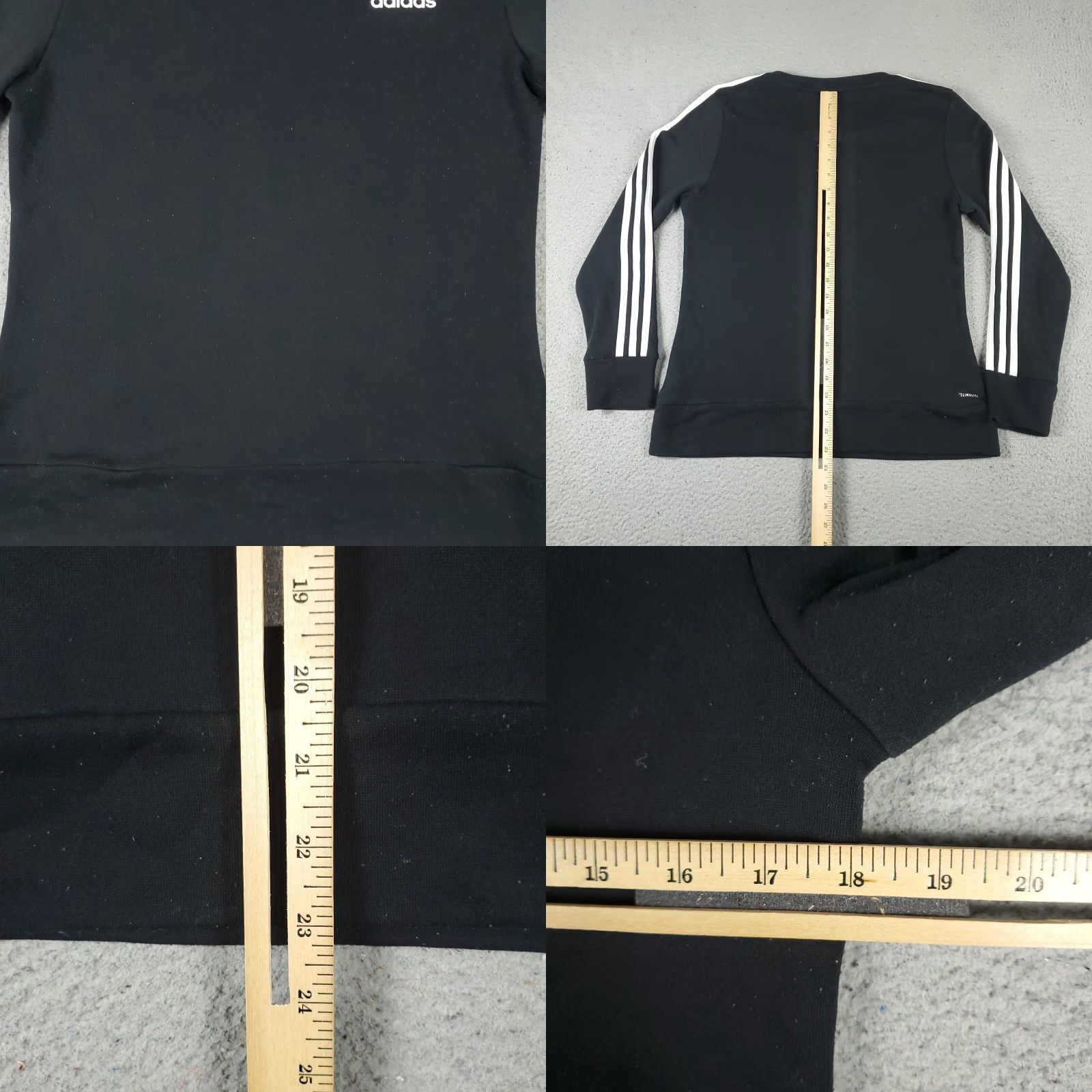 Adidas ADIDAS Sweatshirt Women S Black Logo Knit Pullover Regular All Seasons Crew Neck Casual Activewear Size S / US 4 / IT 40 - 8 Thumbnail