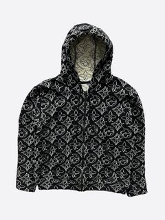 Louis Vuitton Men's Xs Classic Grey LV Logo Zip Up Sweashirt Hoodie 120lv32