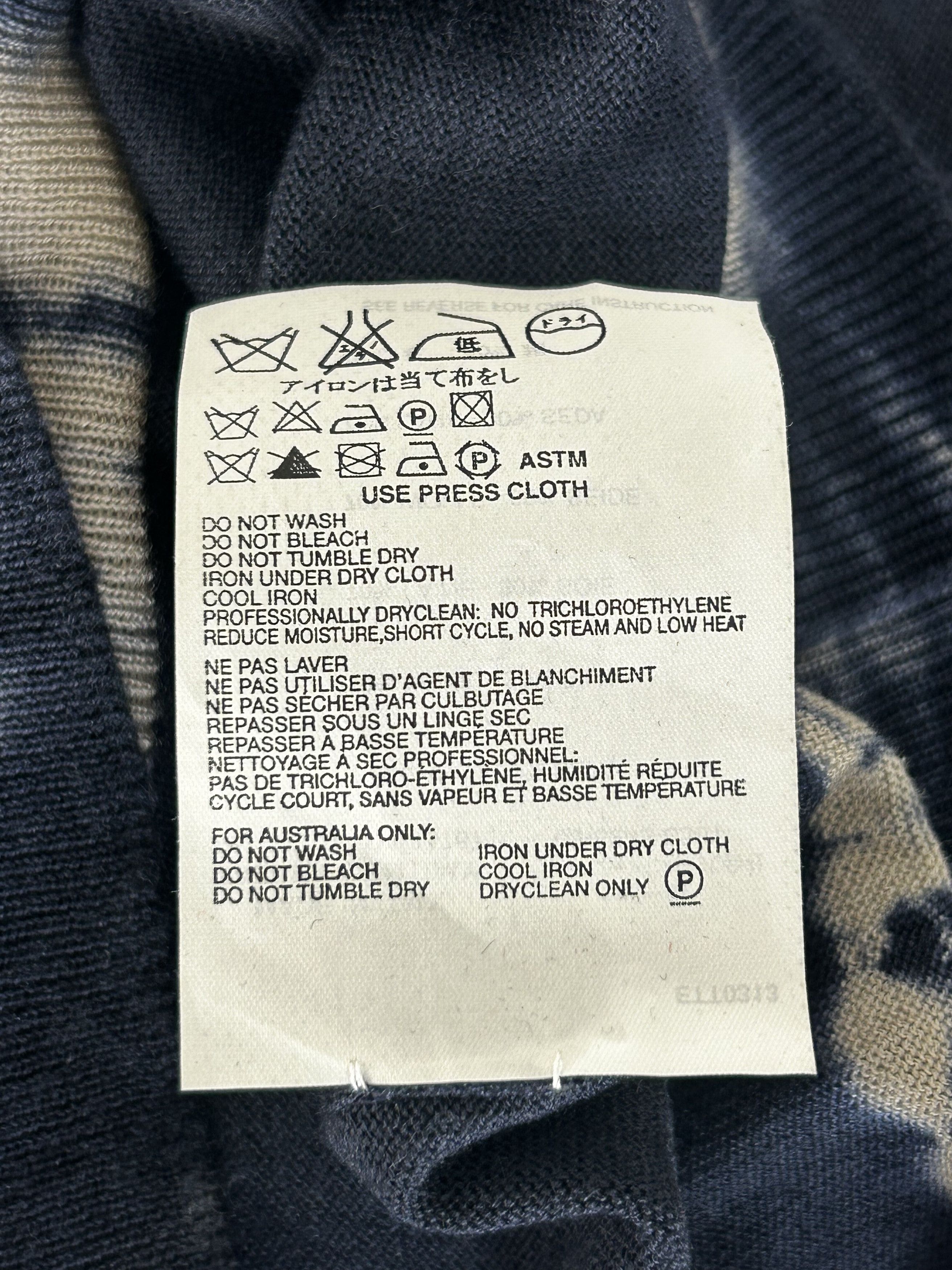Prada Prada Fine Gauge Silk Mix Bleach Detail Crew Neck Knitwear Size US XL / EU 56 / 4 - 6 Thumbnail