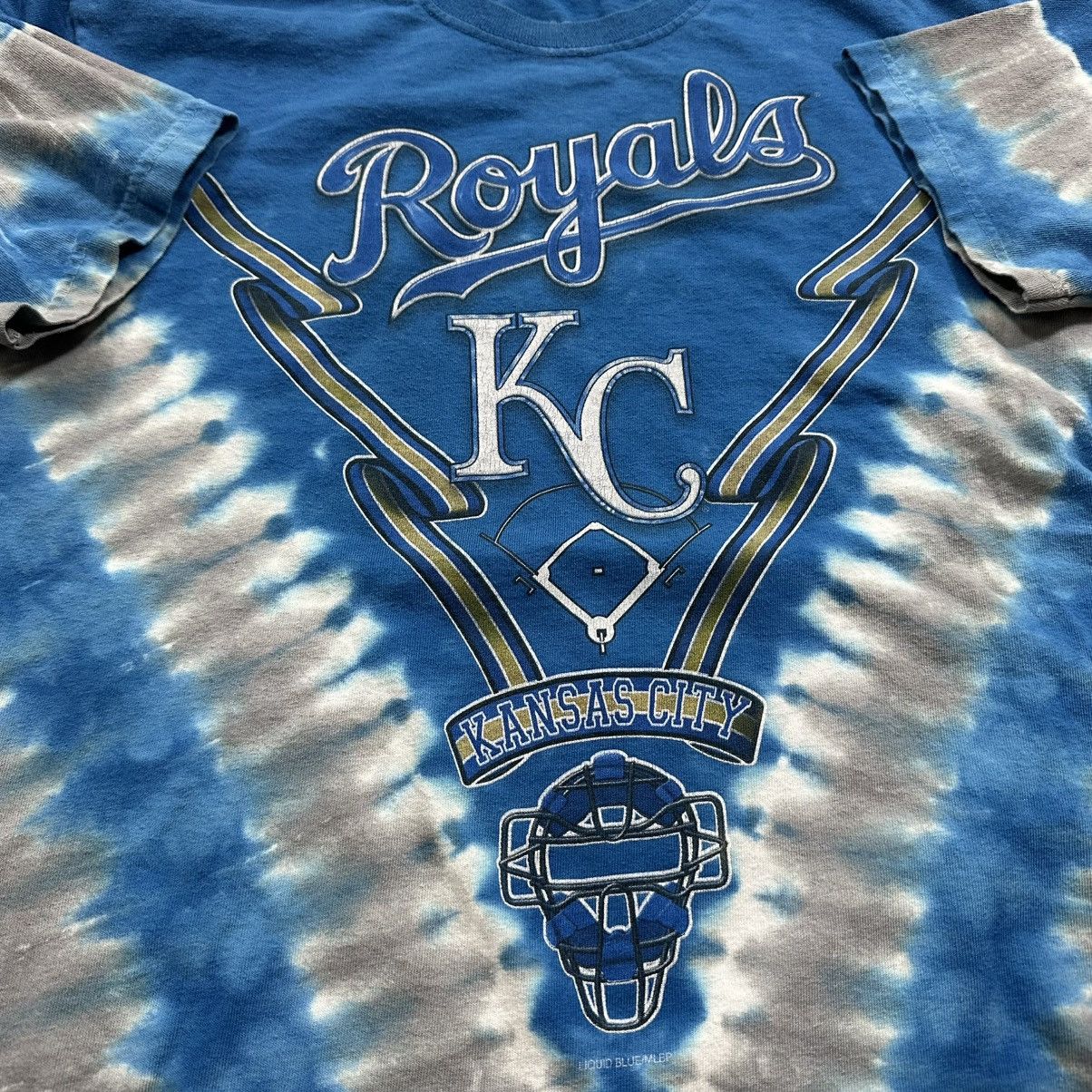 Liquid Blue Liquid Blue Kansas City Royals MLB Blue Tie Dye Graphic Tee Size US M / EU 48-50 / 2 - 6 Thumbnail