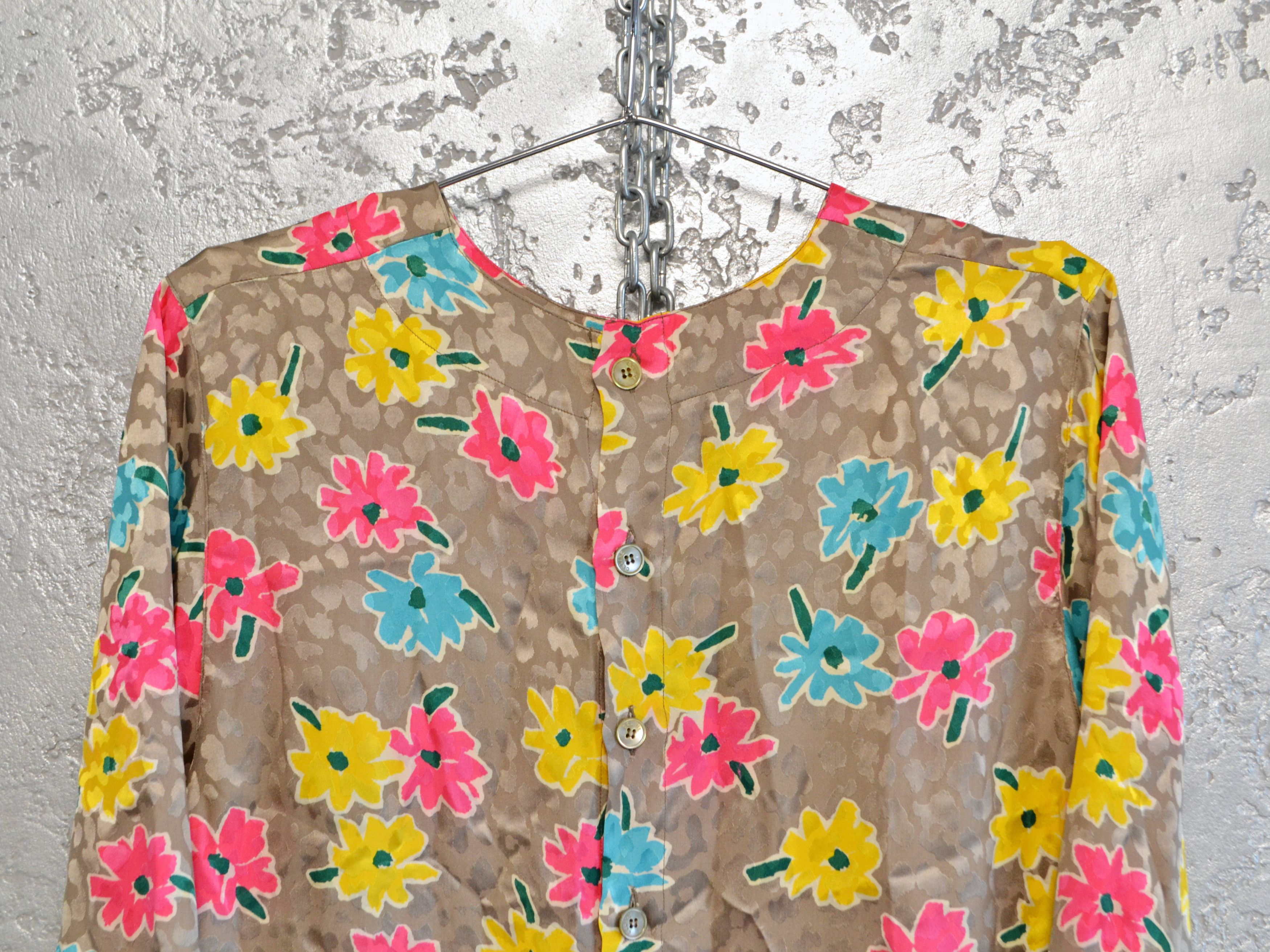 Celine CELINE Floral Print Silk Shirt Multicolor Womens Size M / US 6-8 / IT 42-44 - 4 Thumbnail