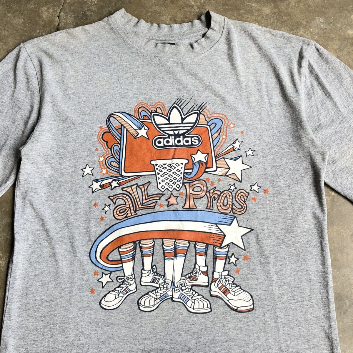 Adidas 2000s Adidas Basketball All Pros Graphic Logo T-shirt Grey Size US M / EU 48-50 / 2 - 3 Thumbnail