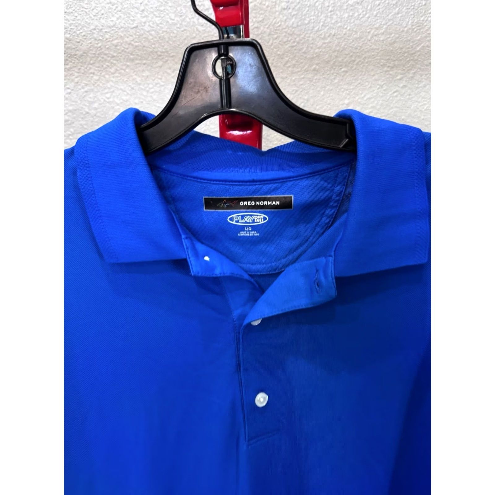 Vintage Greg Norman Polo Shirt Large L Blue Play Dry Las Vegas Golf hall Of FAME Mens Size US L / EU 52-54 / 3 - 3 Thumbnail