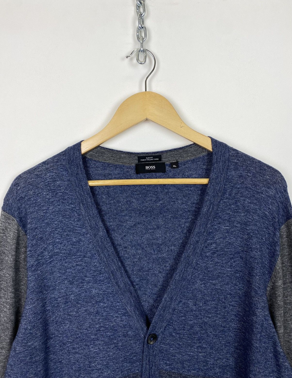 Hugo Boss Hugo Boss 100% Cotton Knit Cardigan Sweater Slim Fit Size XL Size US XL / EU 56 / 4 - 2 Thumbnail