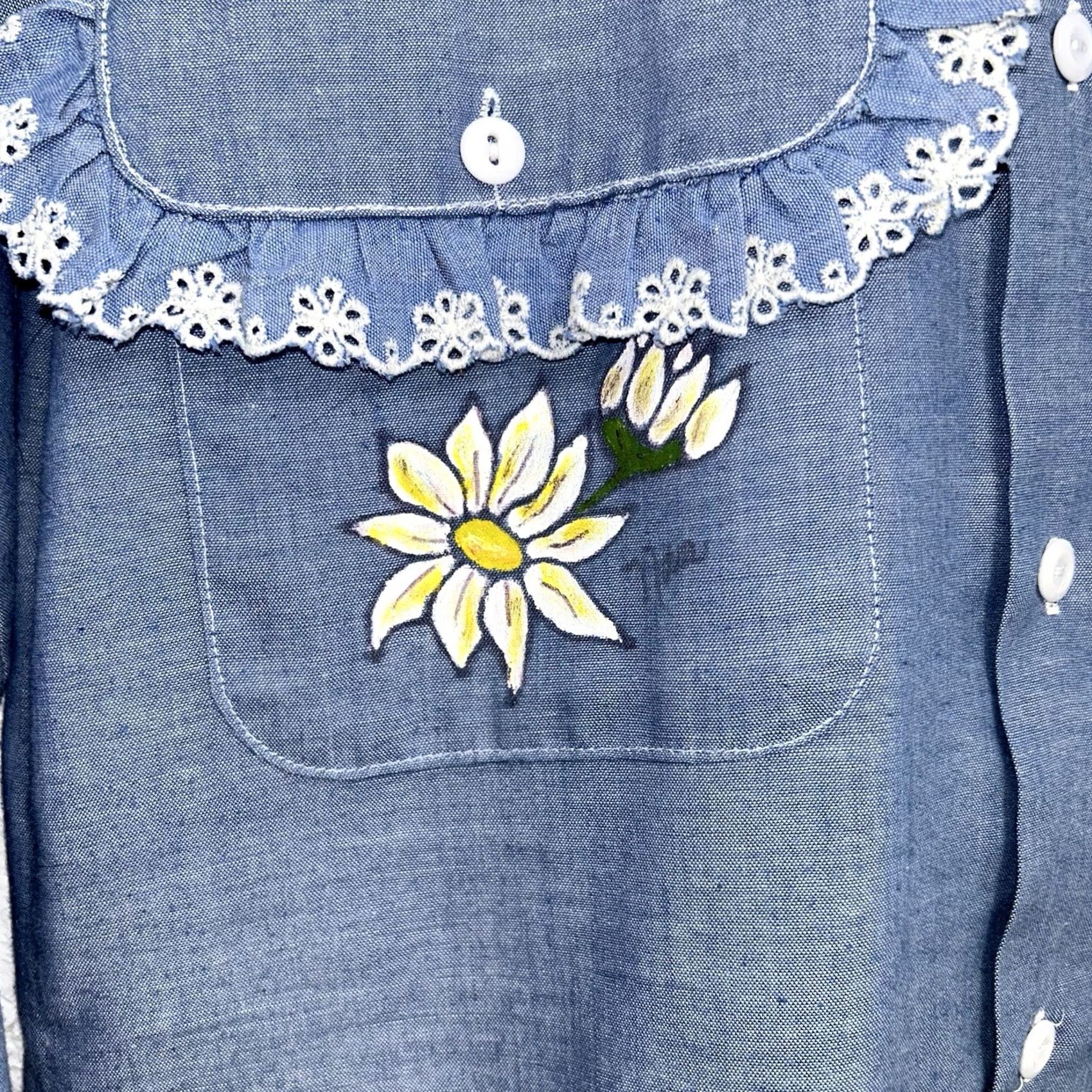 JCPenney VINTAGE JCPenney Big Mac Selvedge Button Up Blue Shirt Women’s M Size M / US 6-8 / IT 42-44 - 3 Thumbnail