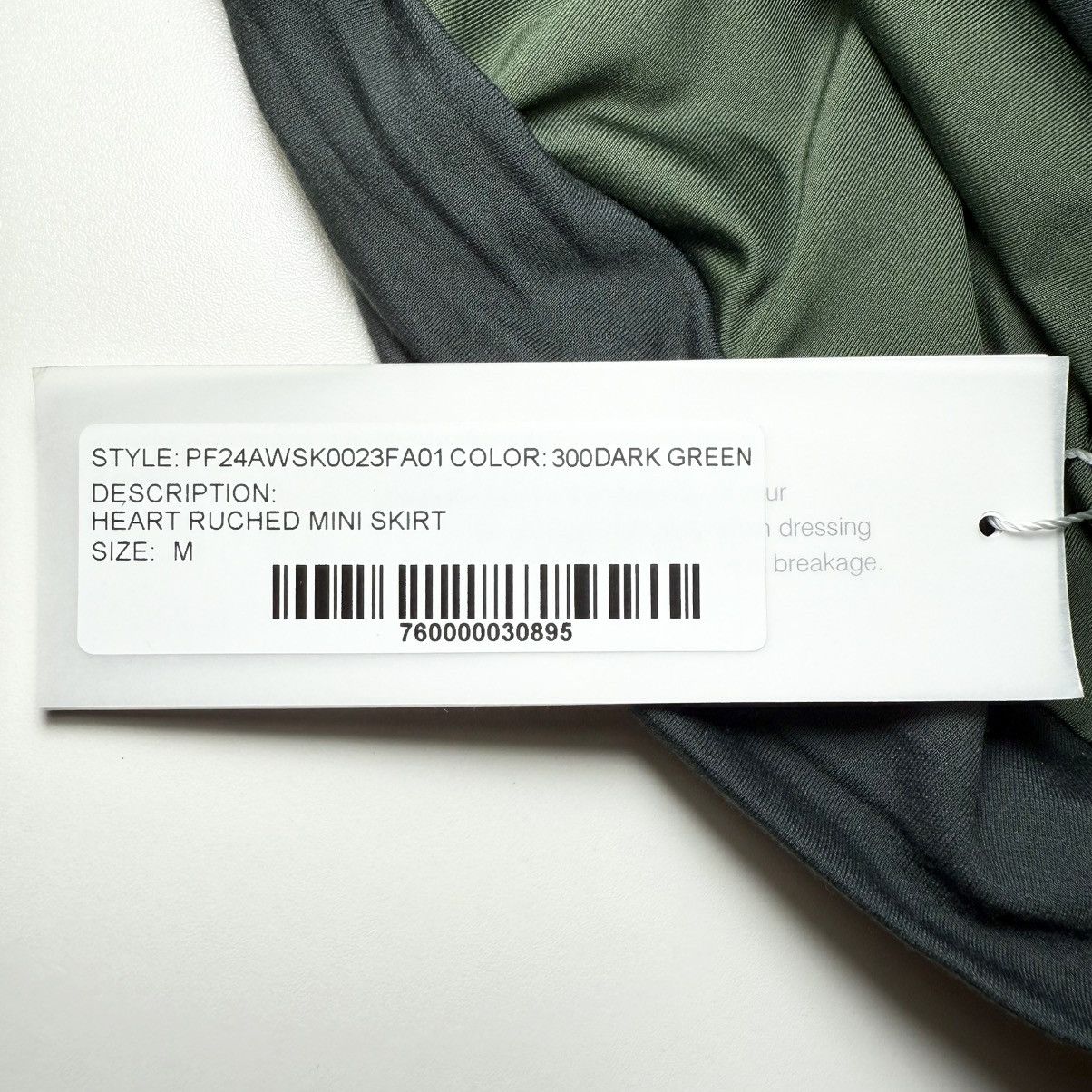 Area AREA Heart Ruched Mini Skirt in Dark Green Size 28" / US 6 / IT 42 - 5 Thumbnail