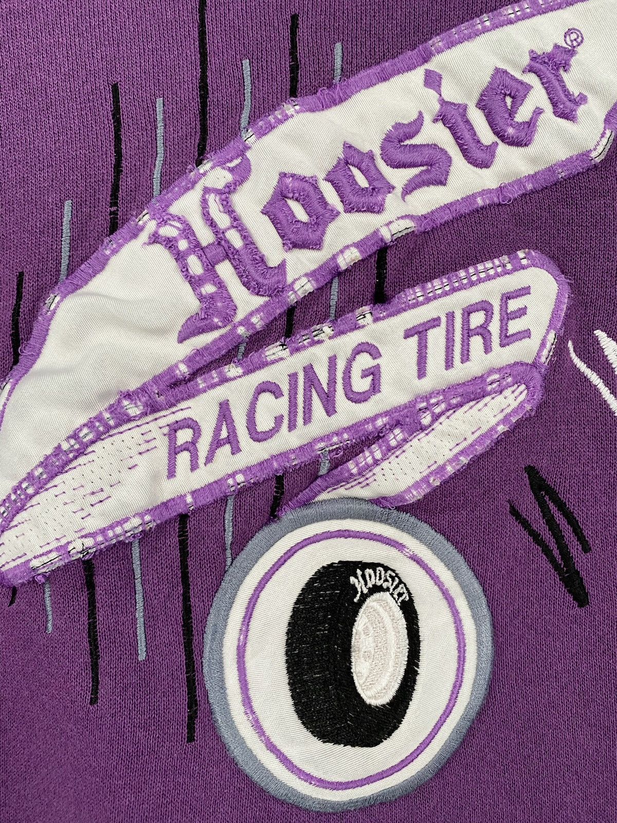 Vintage 90’s Midwest Embroidery Hoosier Racing Tire Sweatshirt Large Size L / US 10 / IT 46 - 2 Thumbnail