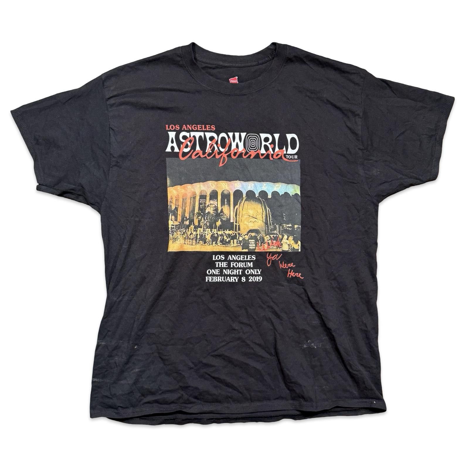 Hanes Travis Scott Astroworld The Forum California Tour T-Shirt Size US XL / EU 56 / 4 - 1 Thumbnail