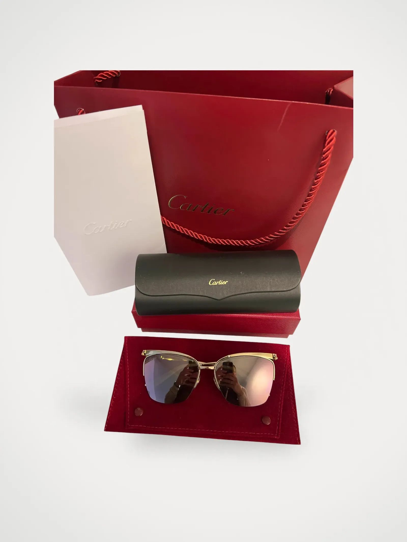 Cartier Cartier Eye pant eyeliner scgf 59x16 pg mirror Sunglasses Size ONE SIZE - 1 Thumbnail
