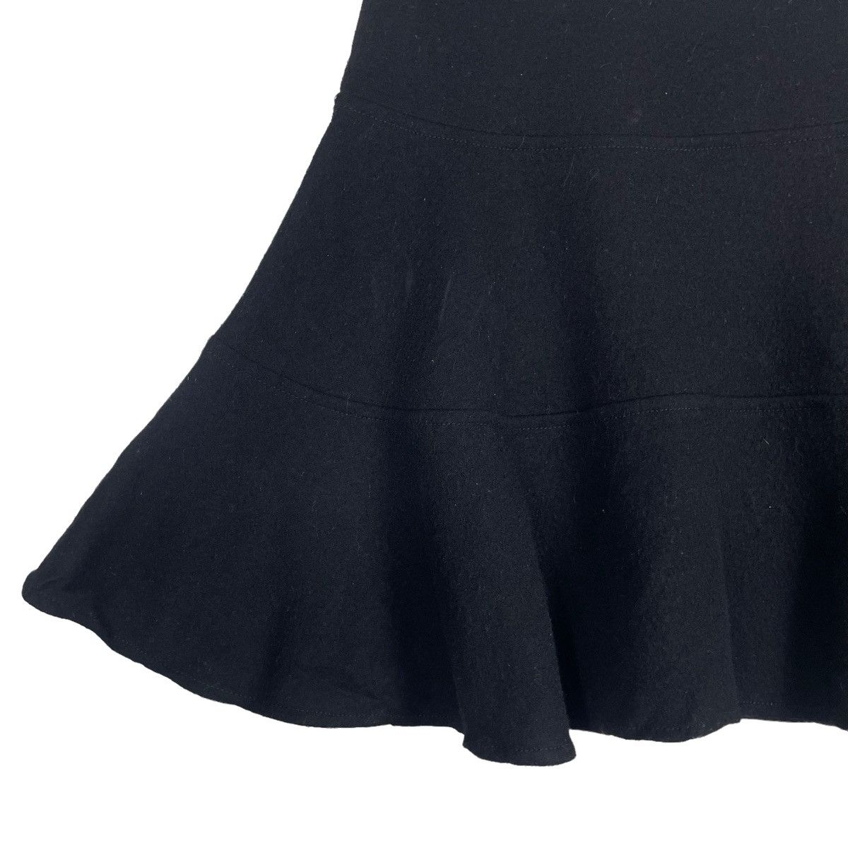 Prada 💥PRADA GODET WOOL SKIRT BLACK Size 28" / US 6 / IT 42 - 2 Thumbnail