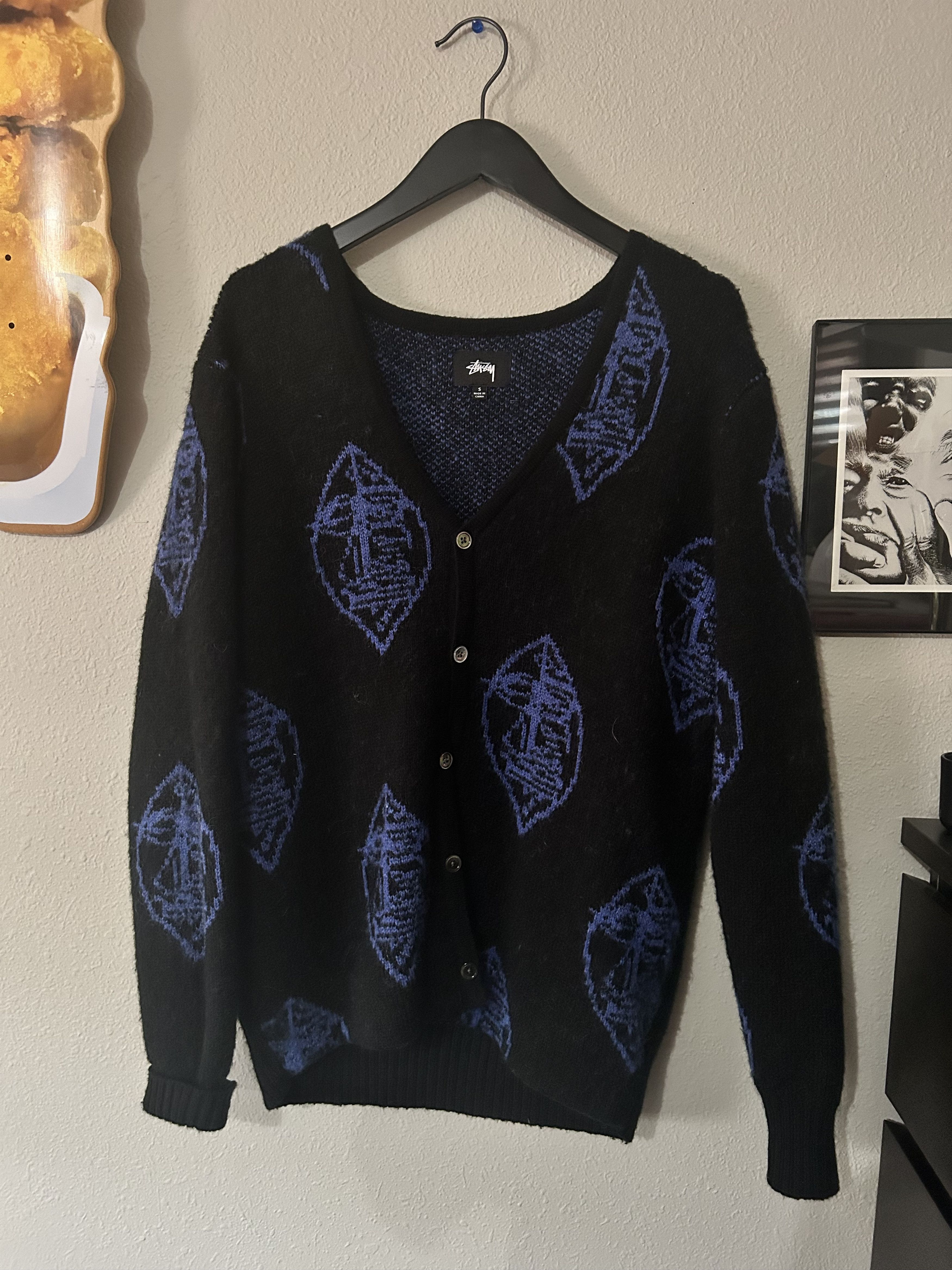 Stussy Mask Mohair Cardigan | Grailed