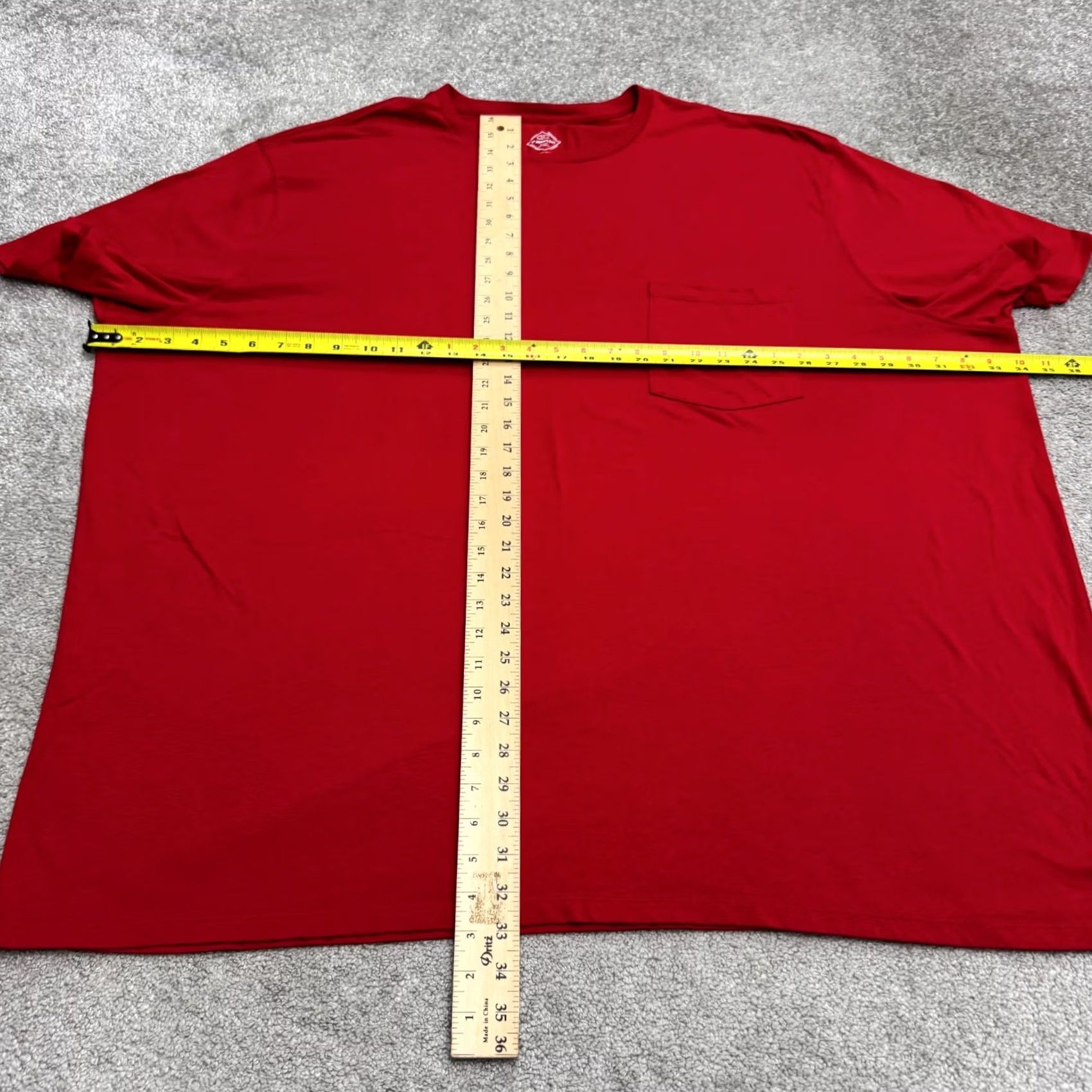Vintage HARBOUR BAY St. John's Bay T-Shirt Mens 5XL Red Crew Neck Pocket Tee Blue Cotton Polyester Short Sleeve Regular Fit Classic Logo Knit Size US XXL / EU 58 / 5 - 4 Thumbnail