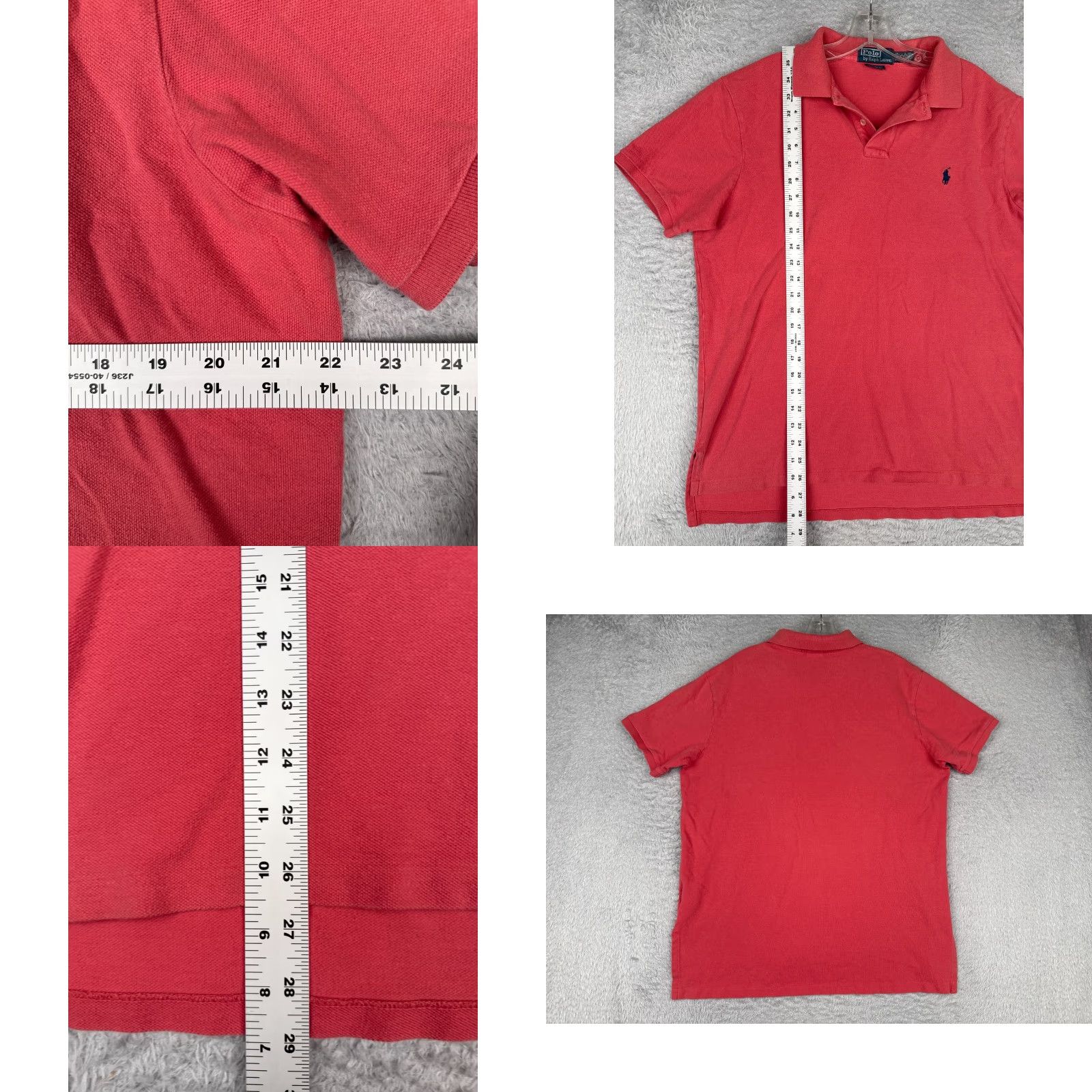 Ralph Lauren VINTAGE Ralph Lauren Polo Shirt Men XL Pink Slim Fit Polo Shirt Size US XL / EU 56 / 4 - 8 Thumbnail