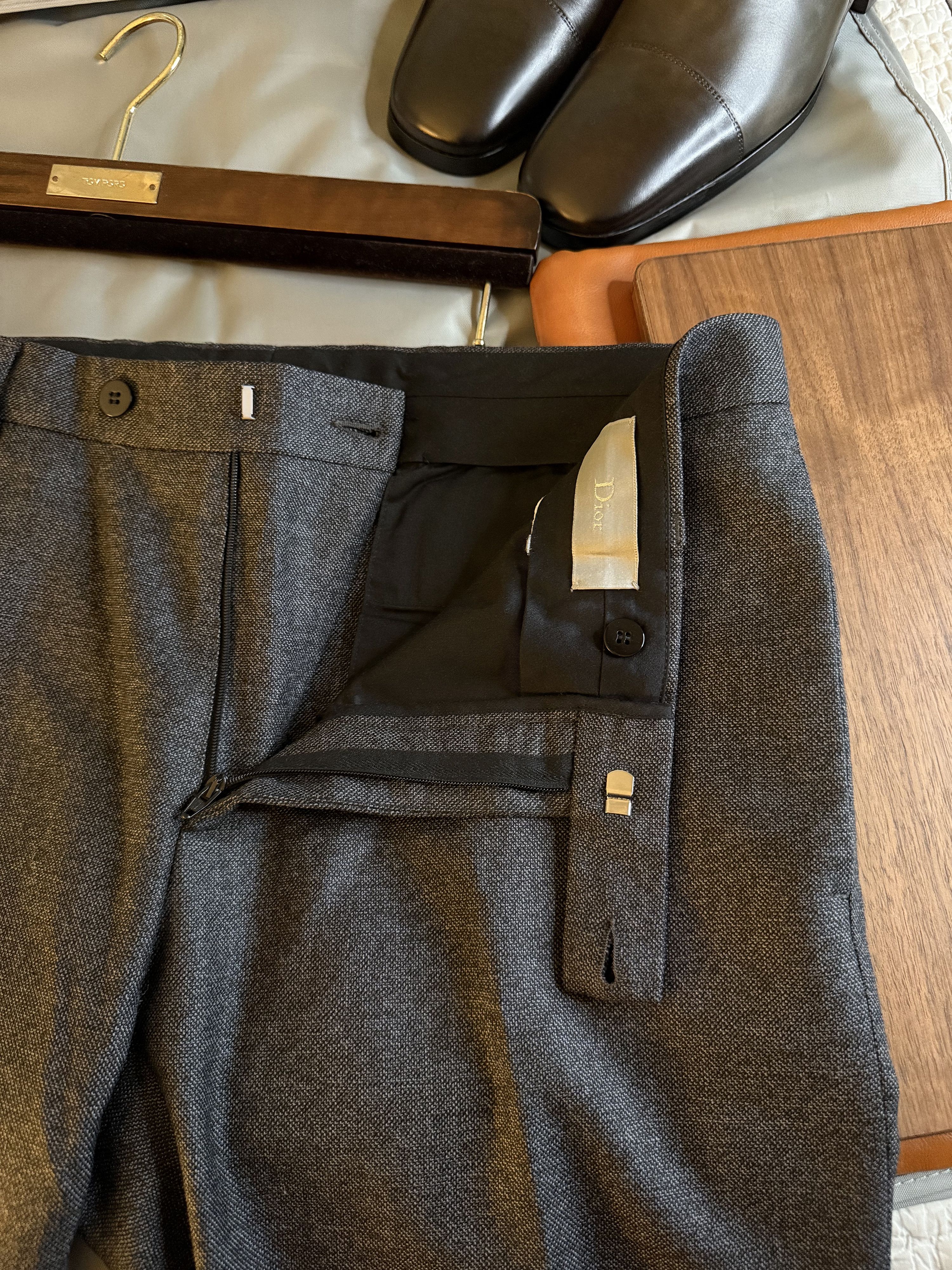 Dior Best Dressed Rare $2,300 w/tax DIOR Textured Grey Trousers Size US 34 / EU 50 - 14 Thumbnail