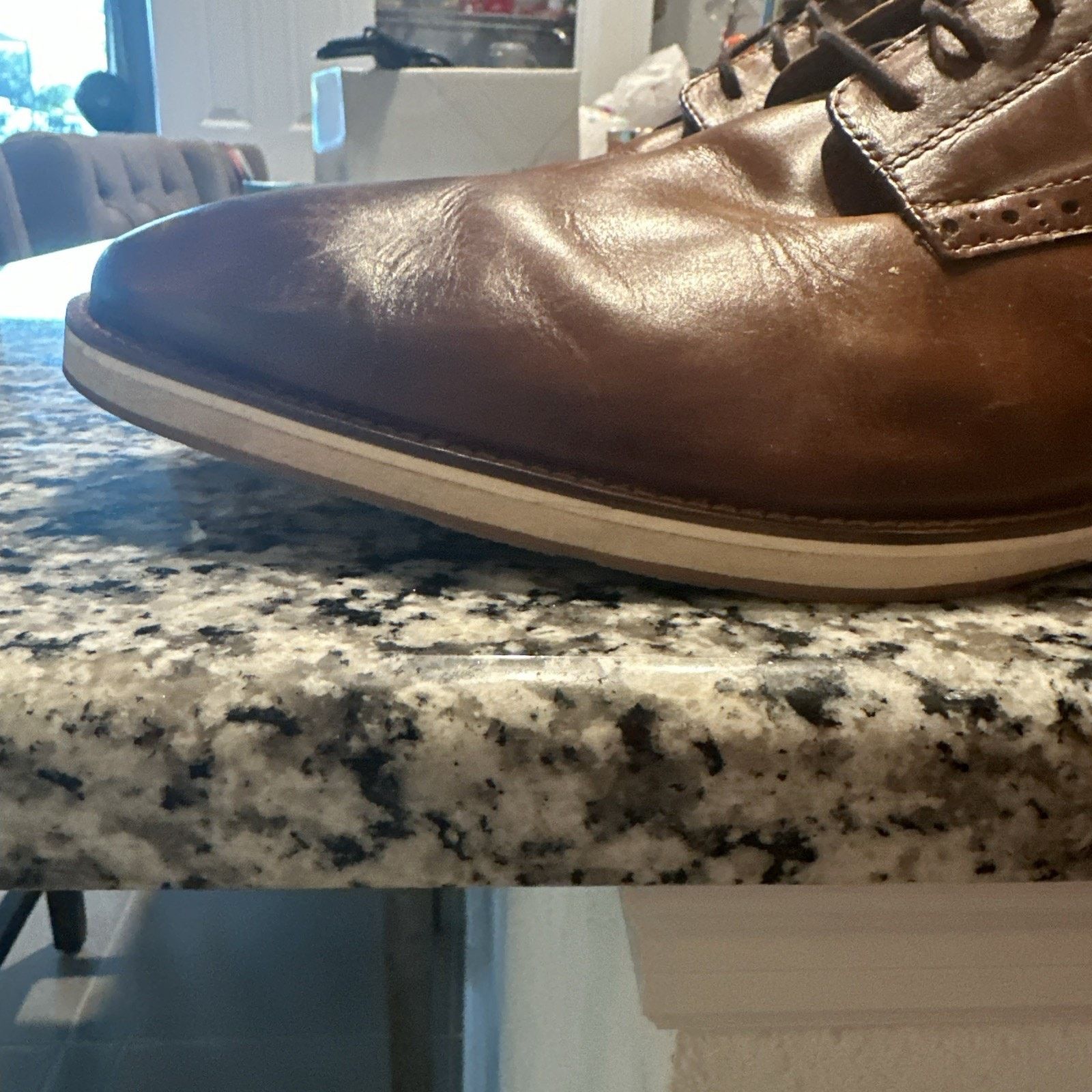 Steve Madden Steve Madden Mens Size 12 Brown Leather Derb Dress Shoes Size US 12 / EU 45 - 9 Thumbnail