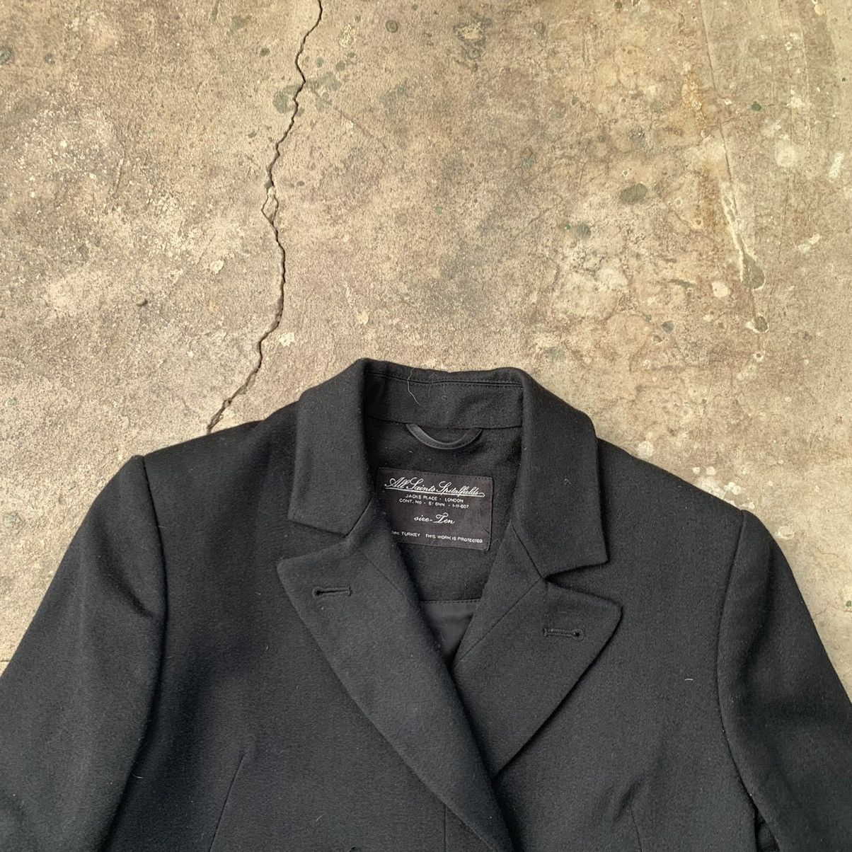 Allsaints Womens all saints Spitalfields long coat black Size M / US 6-8 / IT 42-44 - 4 Thumbnail