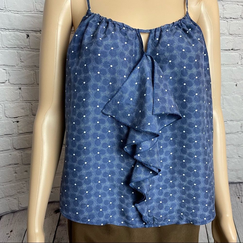 Anthropologie Anthropologie Lilka Silk Blue Floral Camisole Size XS Size XS / US 0-2 / IT 36-38 - 9 Thumbnail