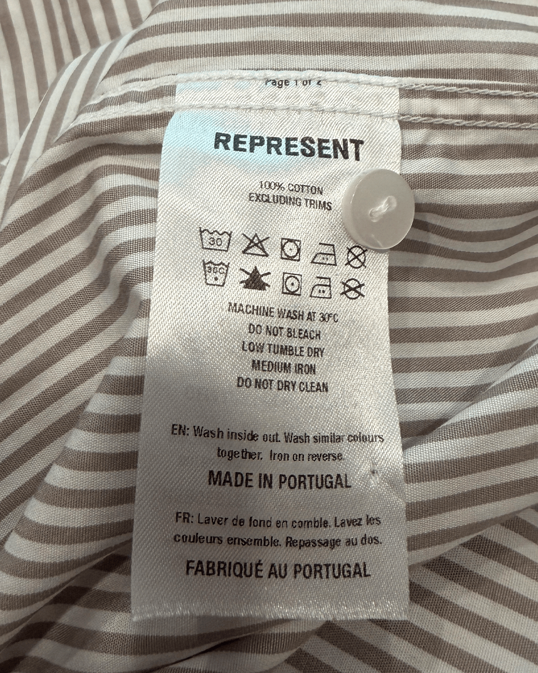 Represent Clo. Represent Short Sleeve Pinstripe Shirt Grey Size US XL / EU 56 / 4 - 3 Thumbnail