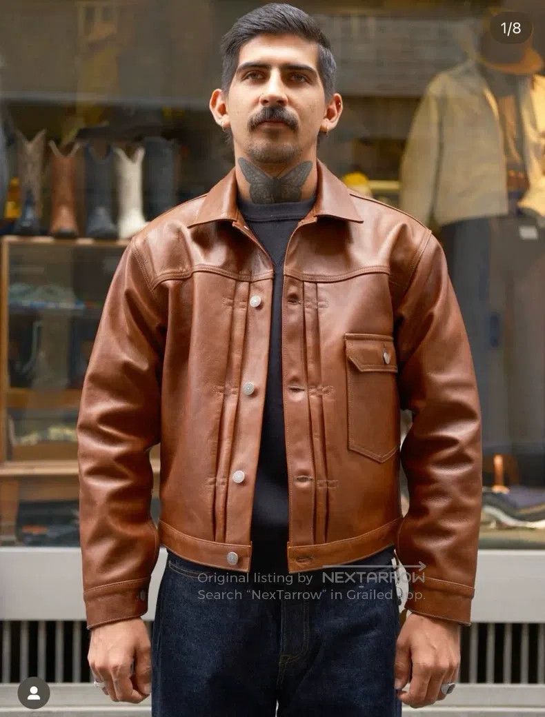The Real McCoy's The Real McCoys Horseskin Leather Jacket MJ23013 Size US XL / EU 56 / 4 - 3 Thumbnail