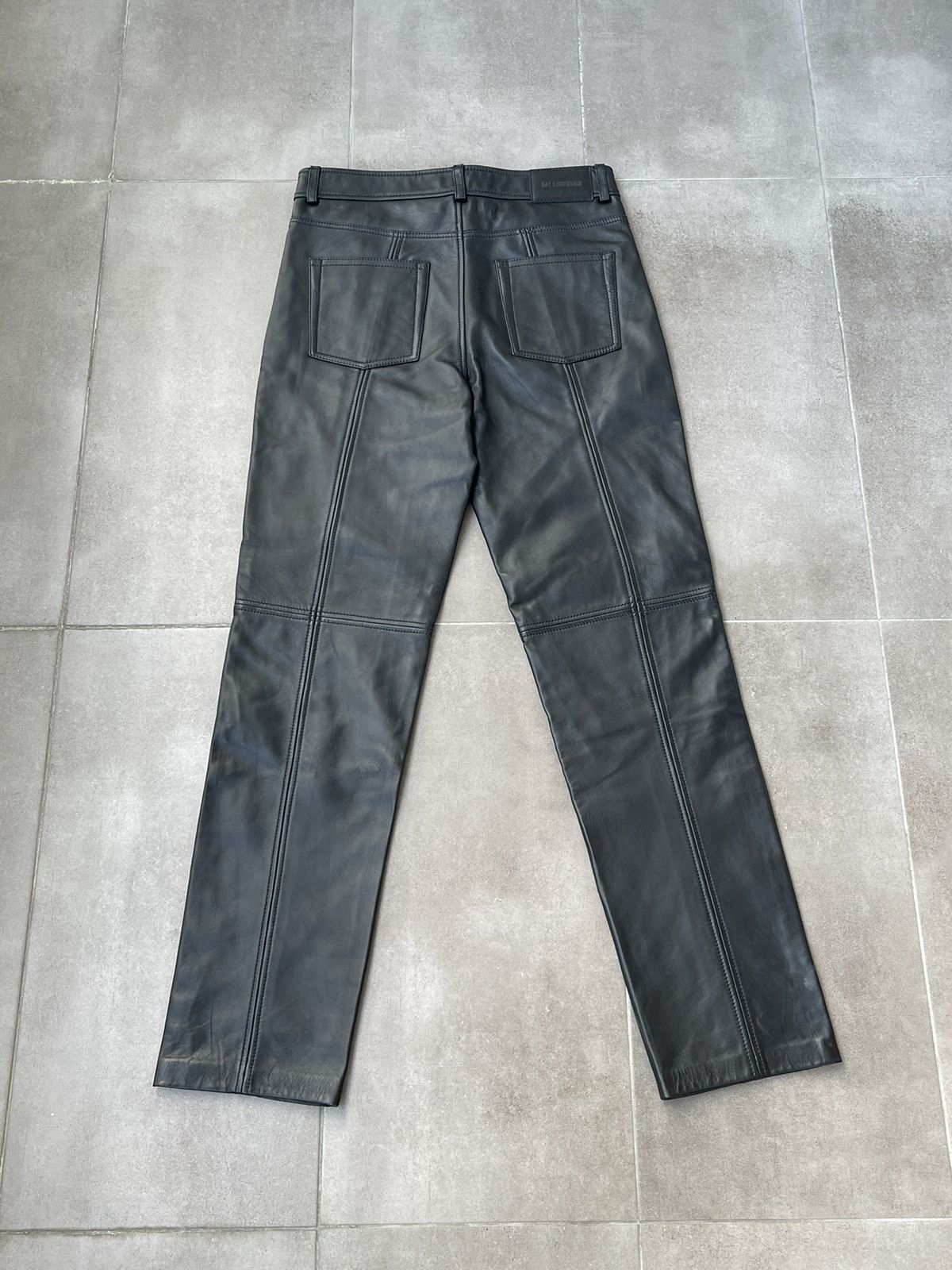 Han Kjobenhavn SS23 !DSWT! Han Kjobenhavn "HK" Knee Logo Leather Pants Size US 32 / EU 48 - 15 Thumbnail