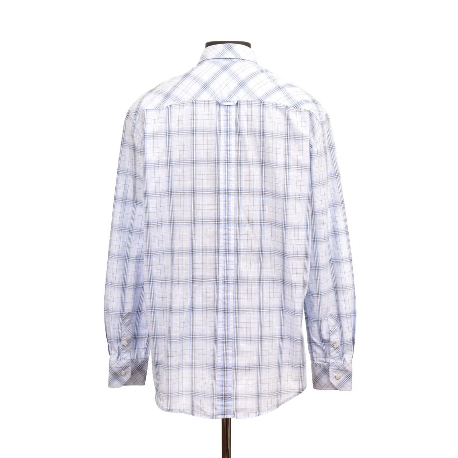 Dolce & Gabbana DDP Vintage Dolce Gabbana Blue Check Cotton Dress Shirt RS0594 Size 16 41 Mens Shirt, Blue, Cotton, Dress Shirt, Regular Fit Size 42R - 4 Thumbnail