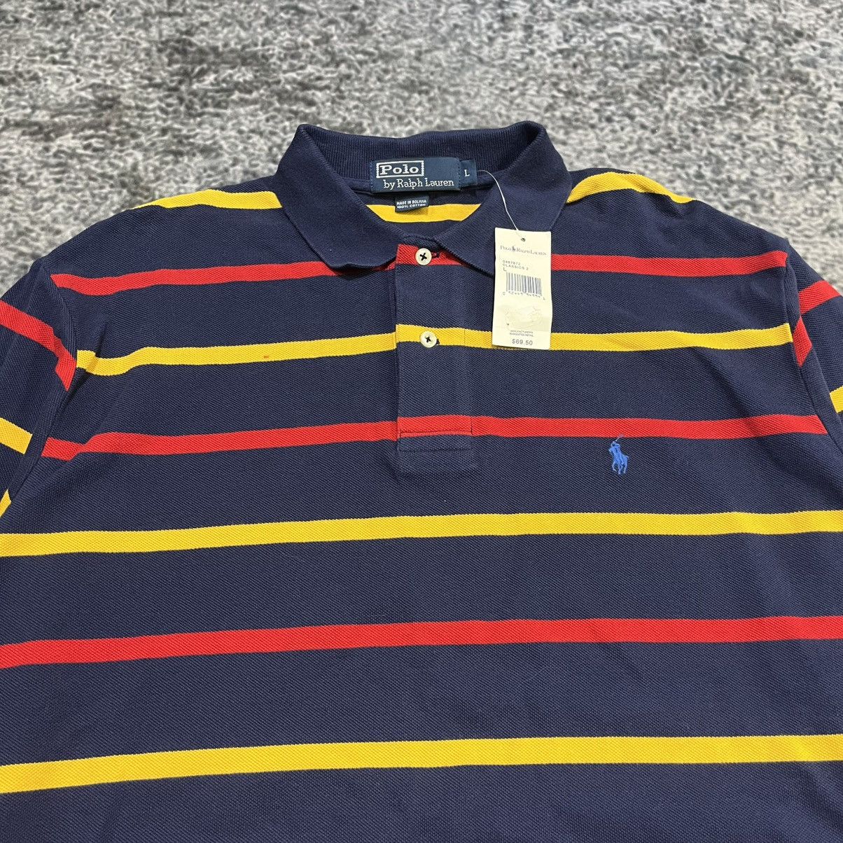 Polo Ralph Lauren Vintage Polo Ralph Lauren Striped Longsleeve Polo Shirt NEW Size US L / EU 52-54 / 3 - 4 Thumbnail
