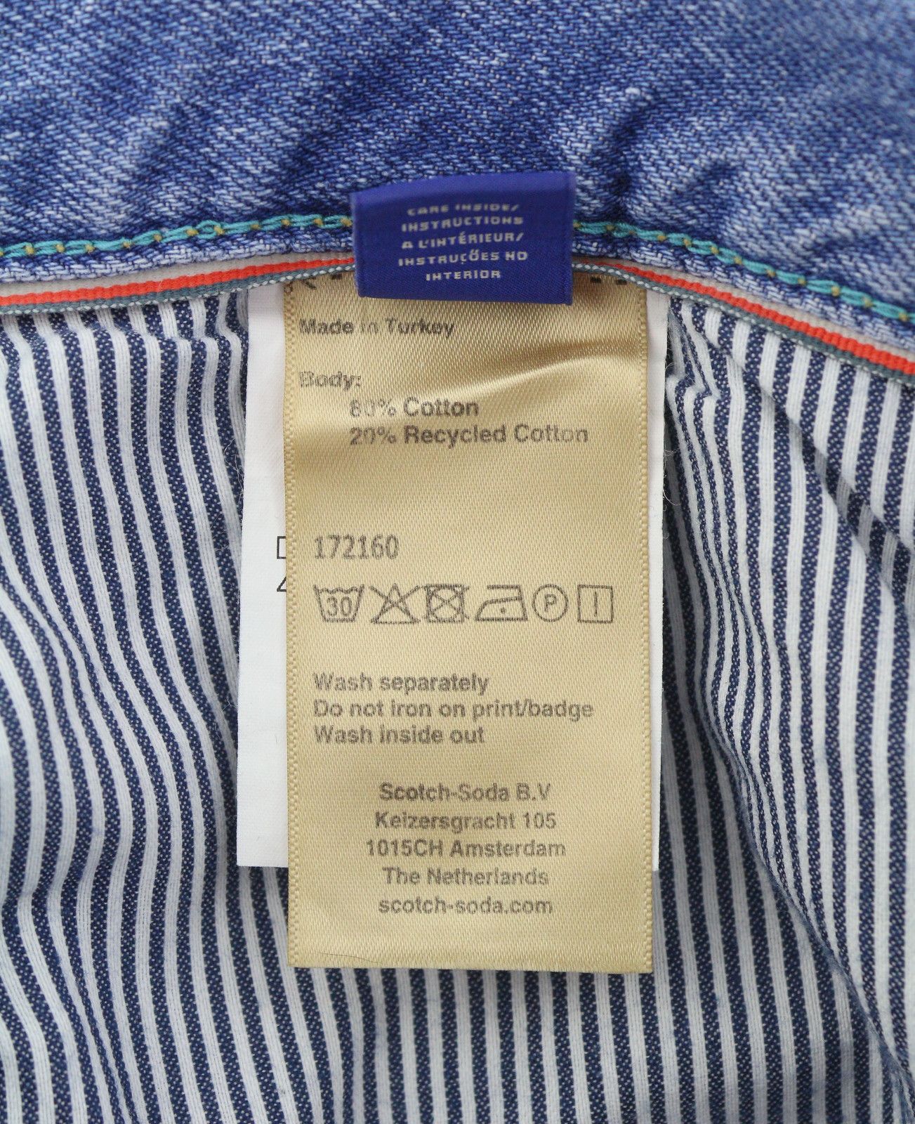 Scotch & Soda THE VERT W32/L32 Blue Distress Straight Jeans 88597 Size US 32 / EU 48 - 9 Thumbnail