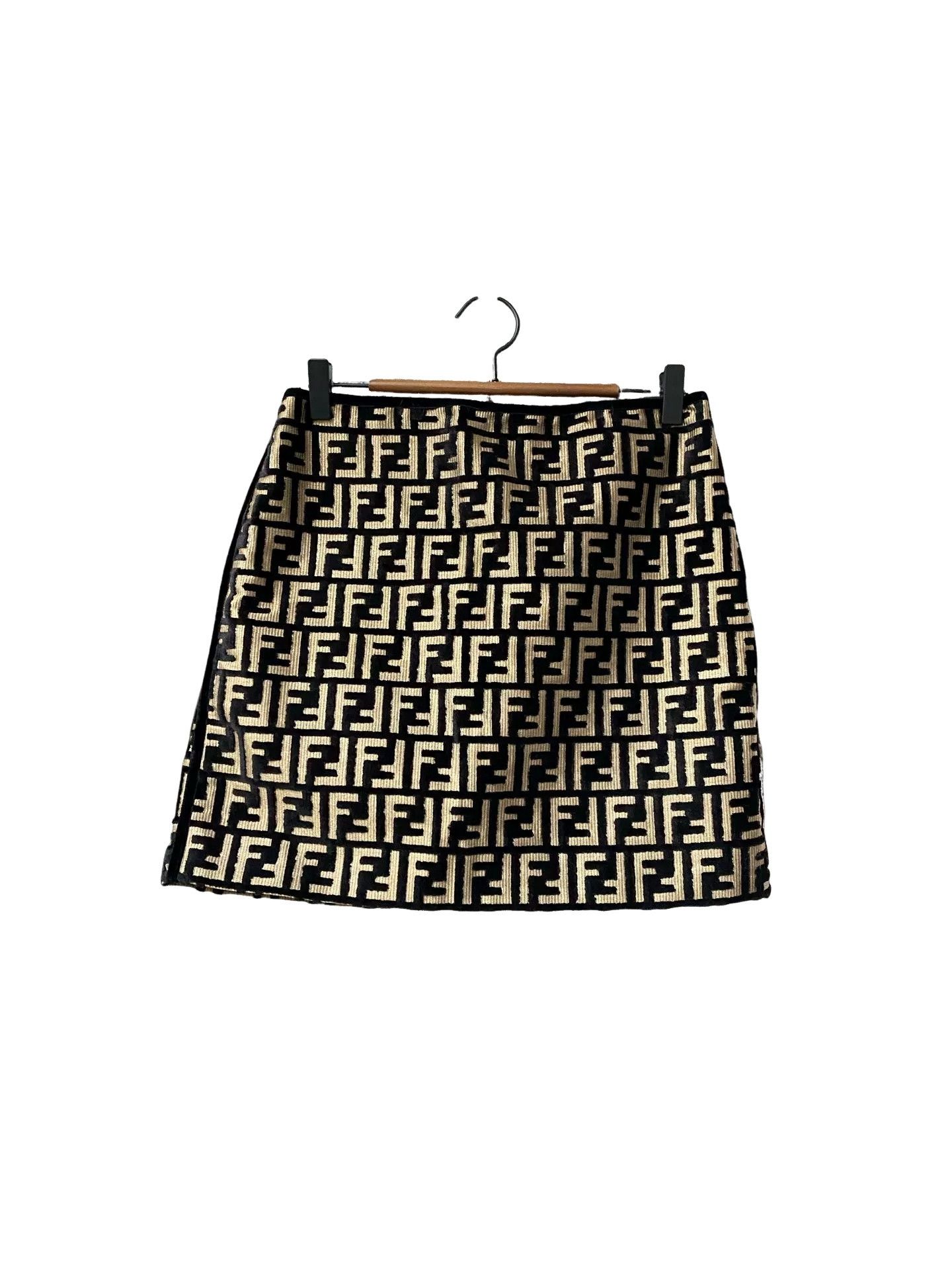 Fendi Fendi FF Monogram Mini Skirt Size 40 Size 27" / US 4 / IT 40 - 1 Thumbnail