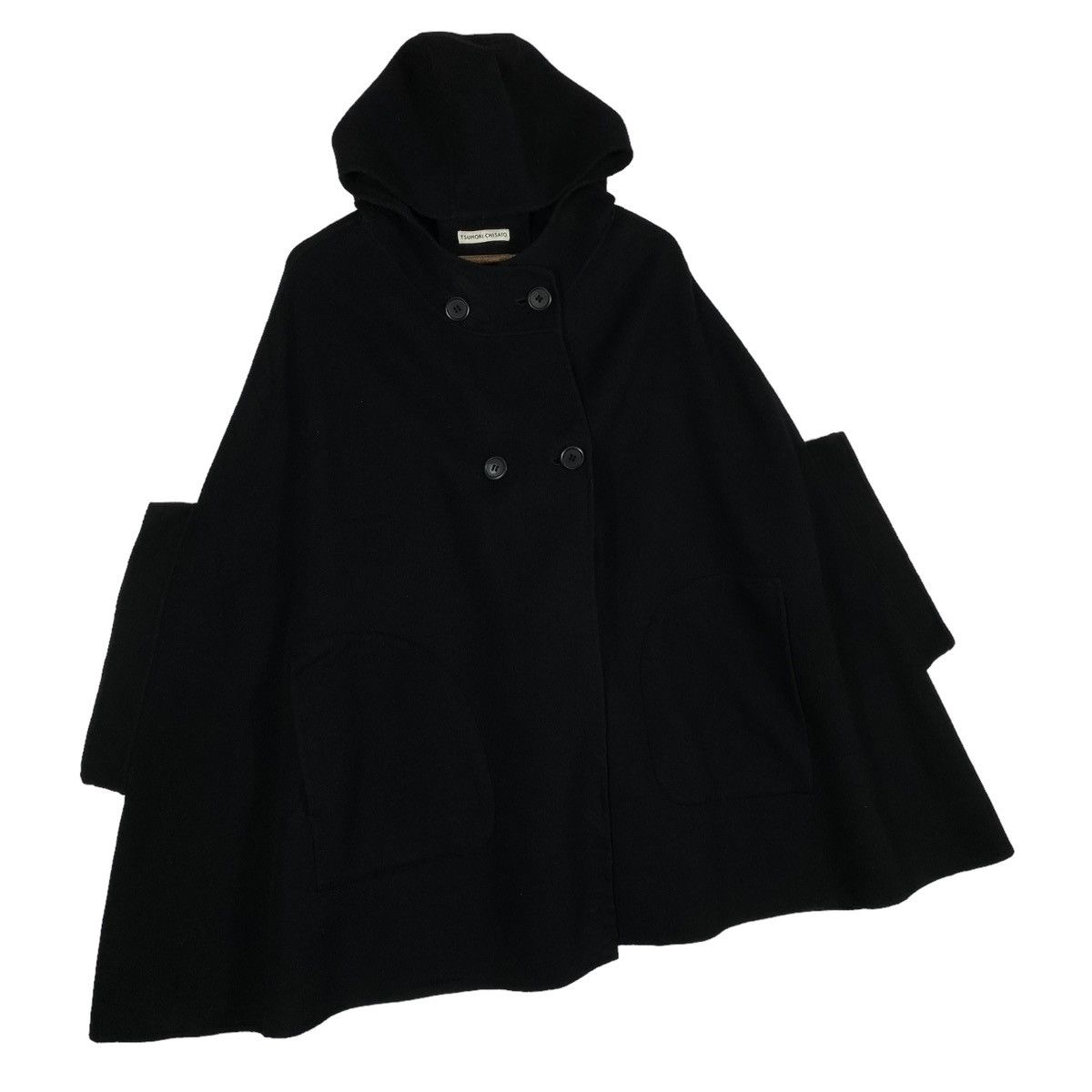 Tsumori Chisato Vintage Tsumori Chisato Hooded Wool Cape Coat Size M / US 6-8 / IT 42-44 - 9 Thumbnail