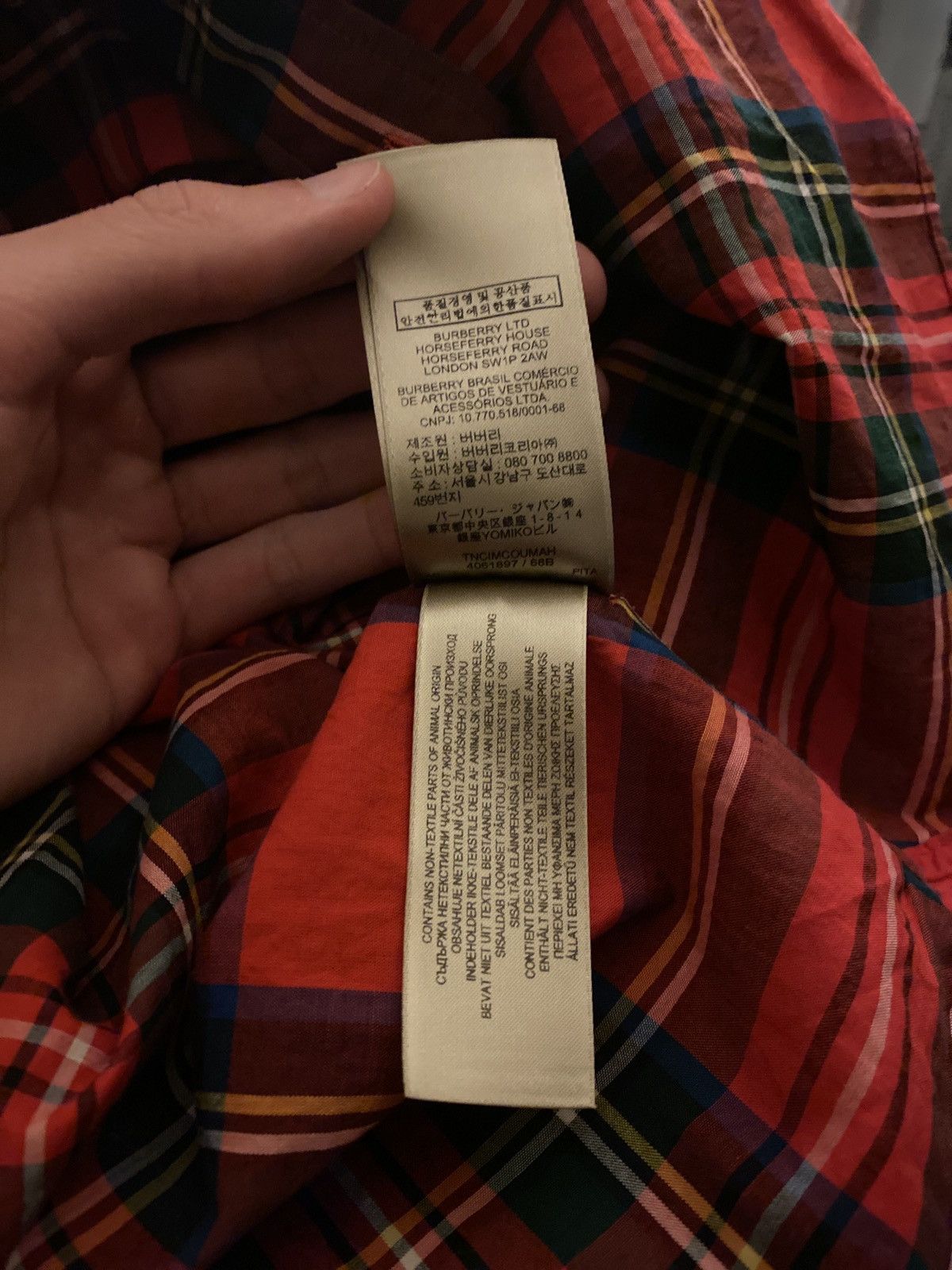 Burberry Burberry Button Up Shirt “Red” | Size M Size US M / EU 48-50 / 2 - 4 Thumbnail