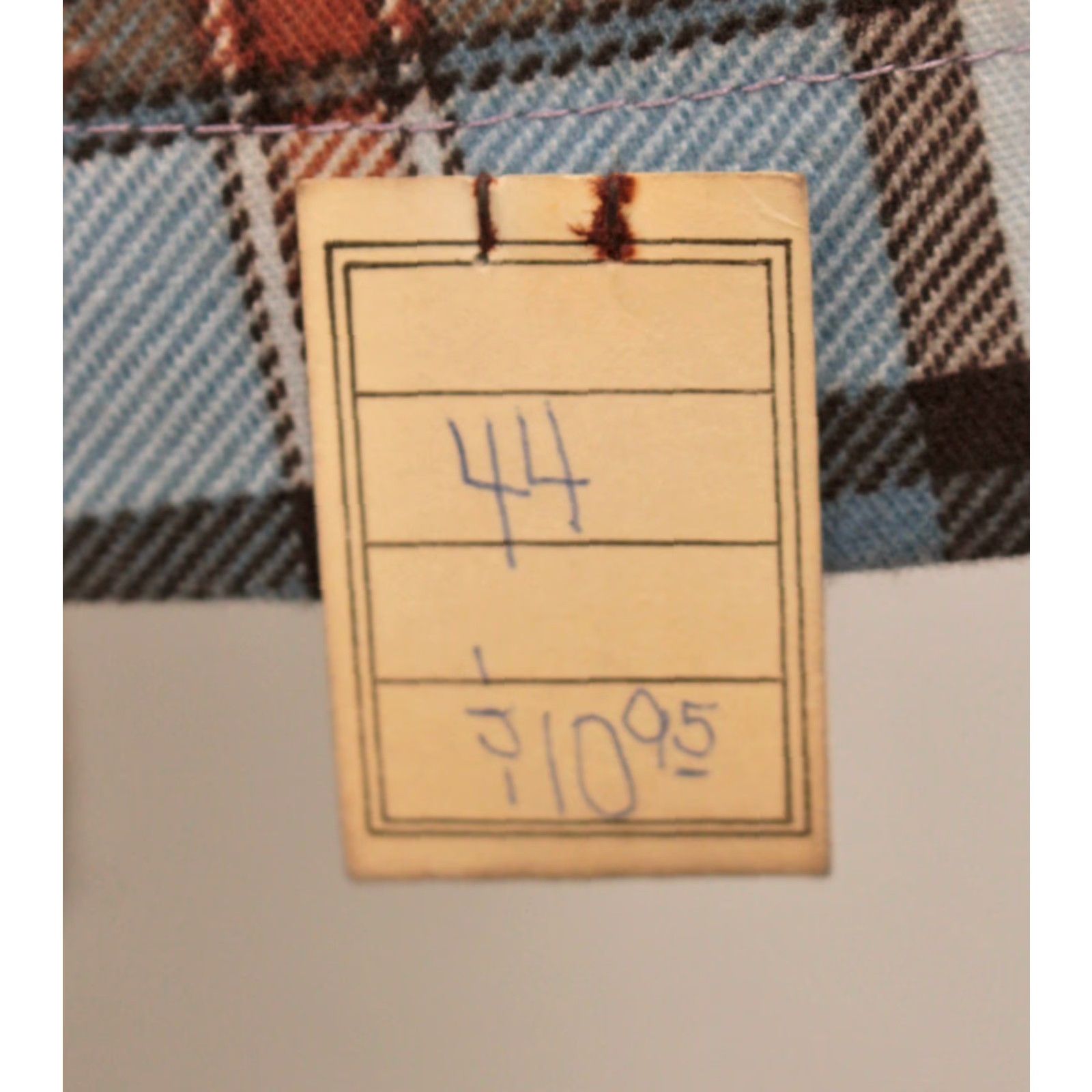 Vintage VTG 1970s Blazer / Jacket Mens Large 44 Blue Plaid Cotton Polyester NOS Western Blazer / Jacket 70s Mens Size 44R - 5 Thumbnail