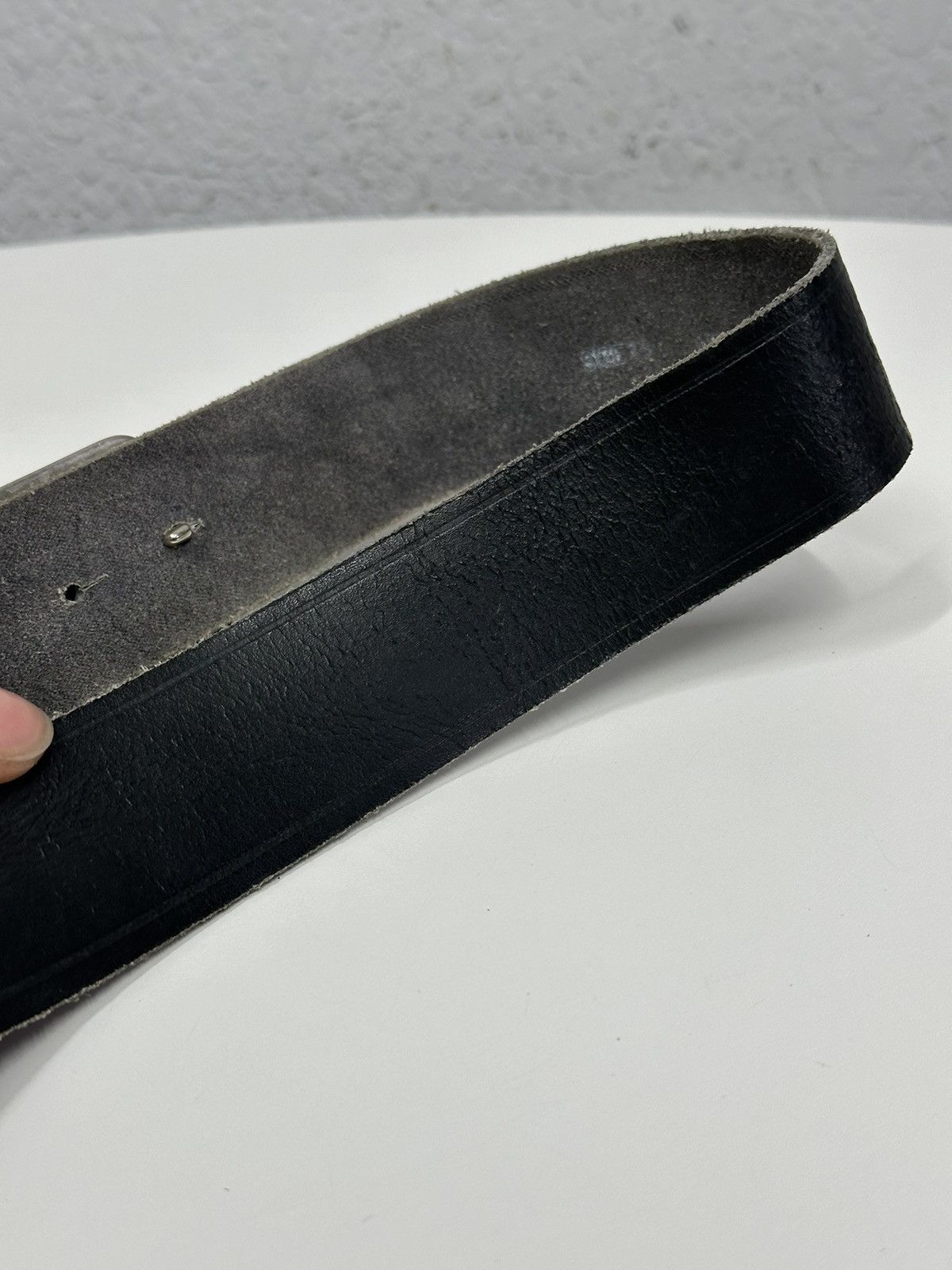 Levi's Vintage Levis Leather Belt Y2k B B Simon Avantgarde Size ONE SIZE - 8 Thumbnail