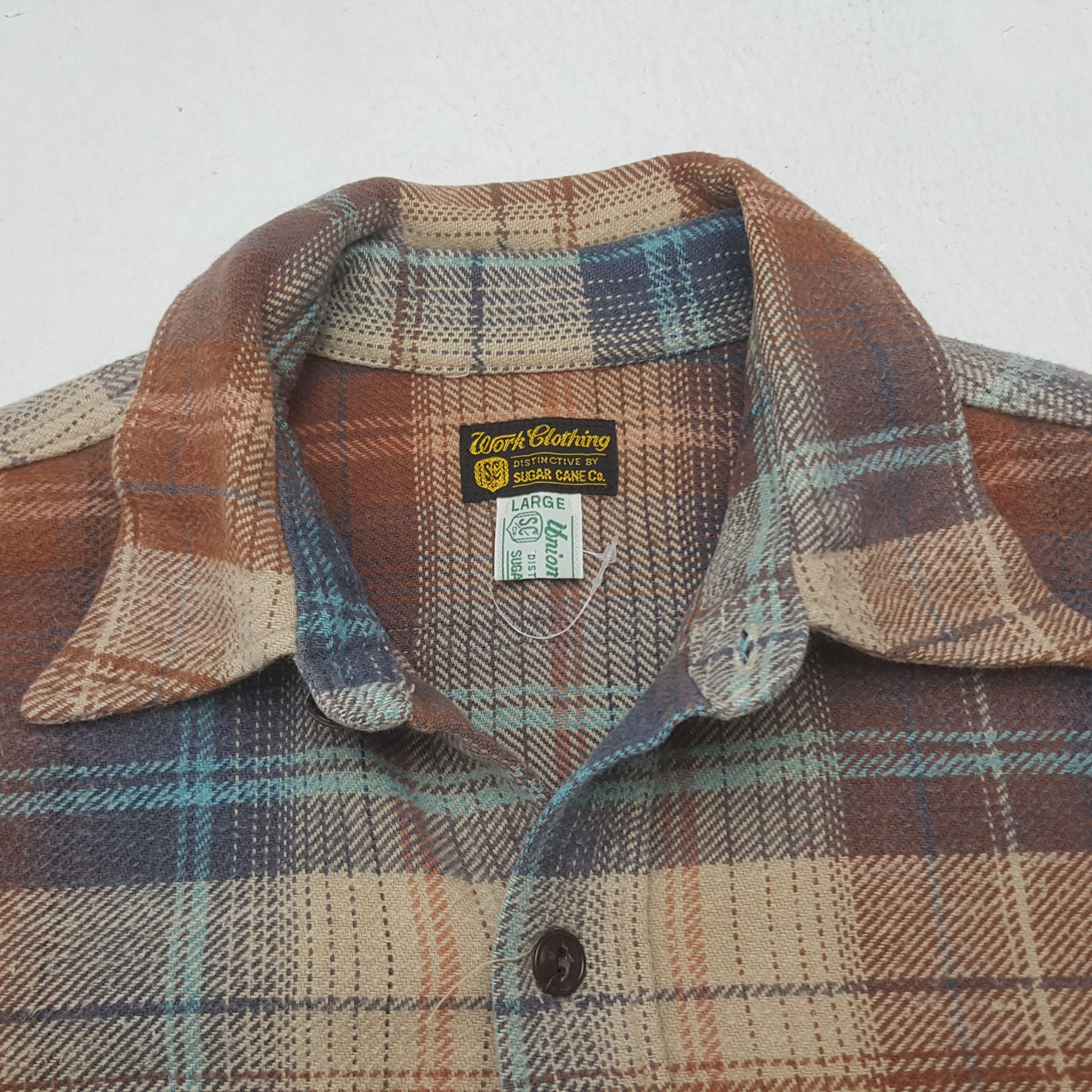 Sugar Cane Vintage Sugar Cane Japanese Flannel Button Up Shirt Size US M / EU 48-50 / 2 - 4 Thumbnail